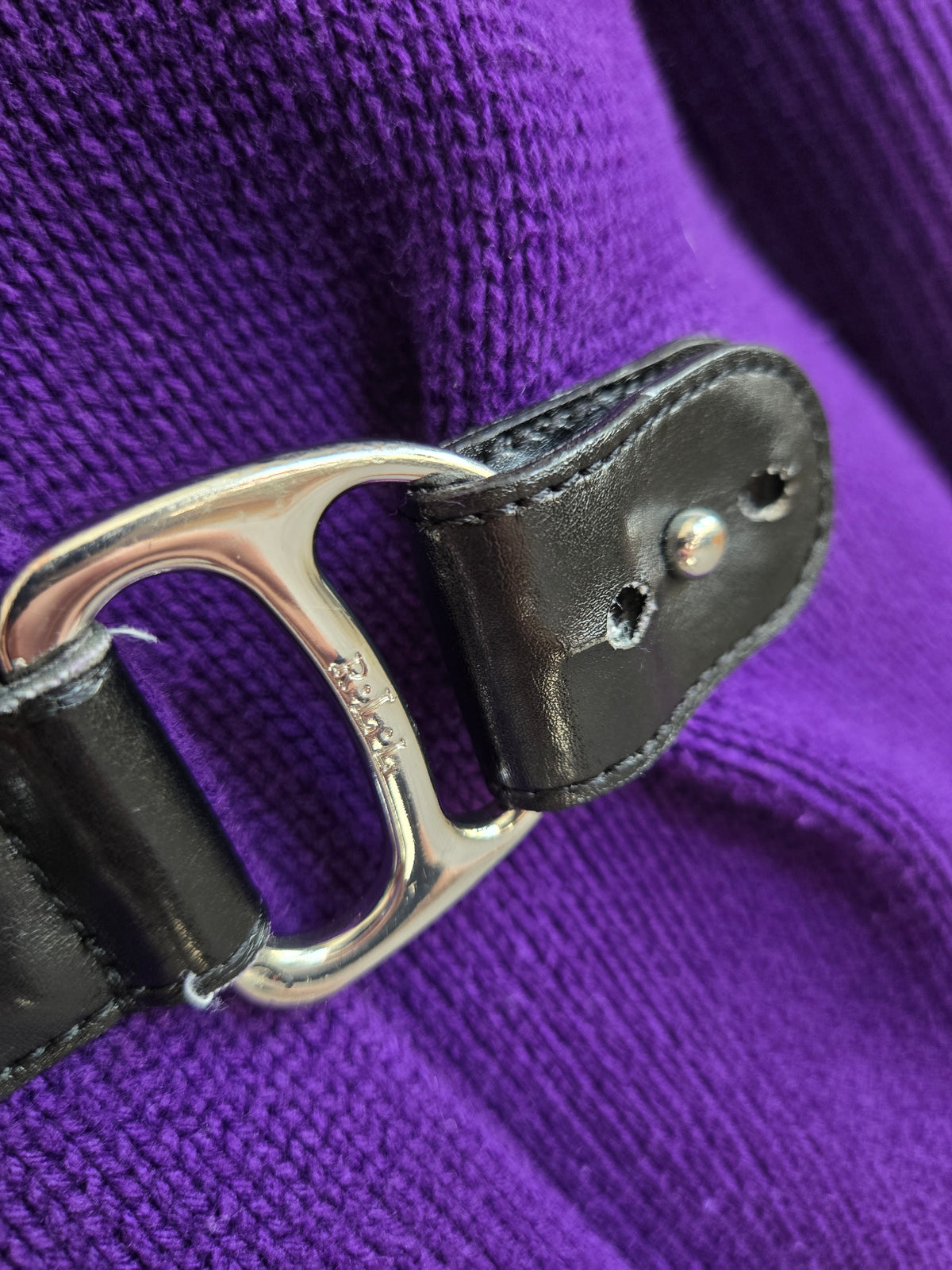 Lauren Ralph Lauren Purple Equestrian Cardigan - Large
