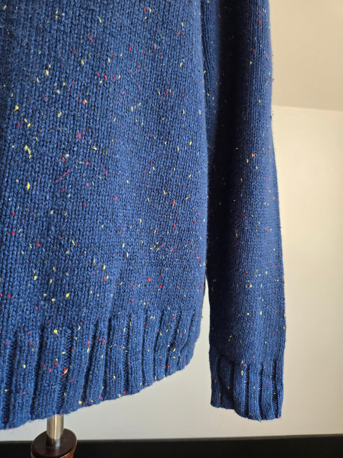 Northwest Blue 90s Ramie/Wool Blend Confetti Sweater - XL