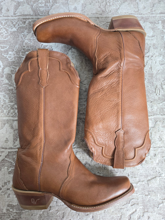 Outlaw Leather Cowgirl Boots - Size 9B (womens)