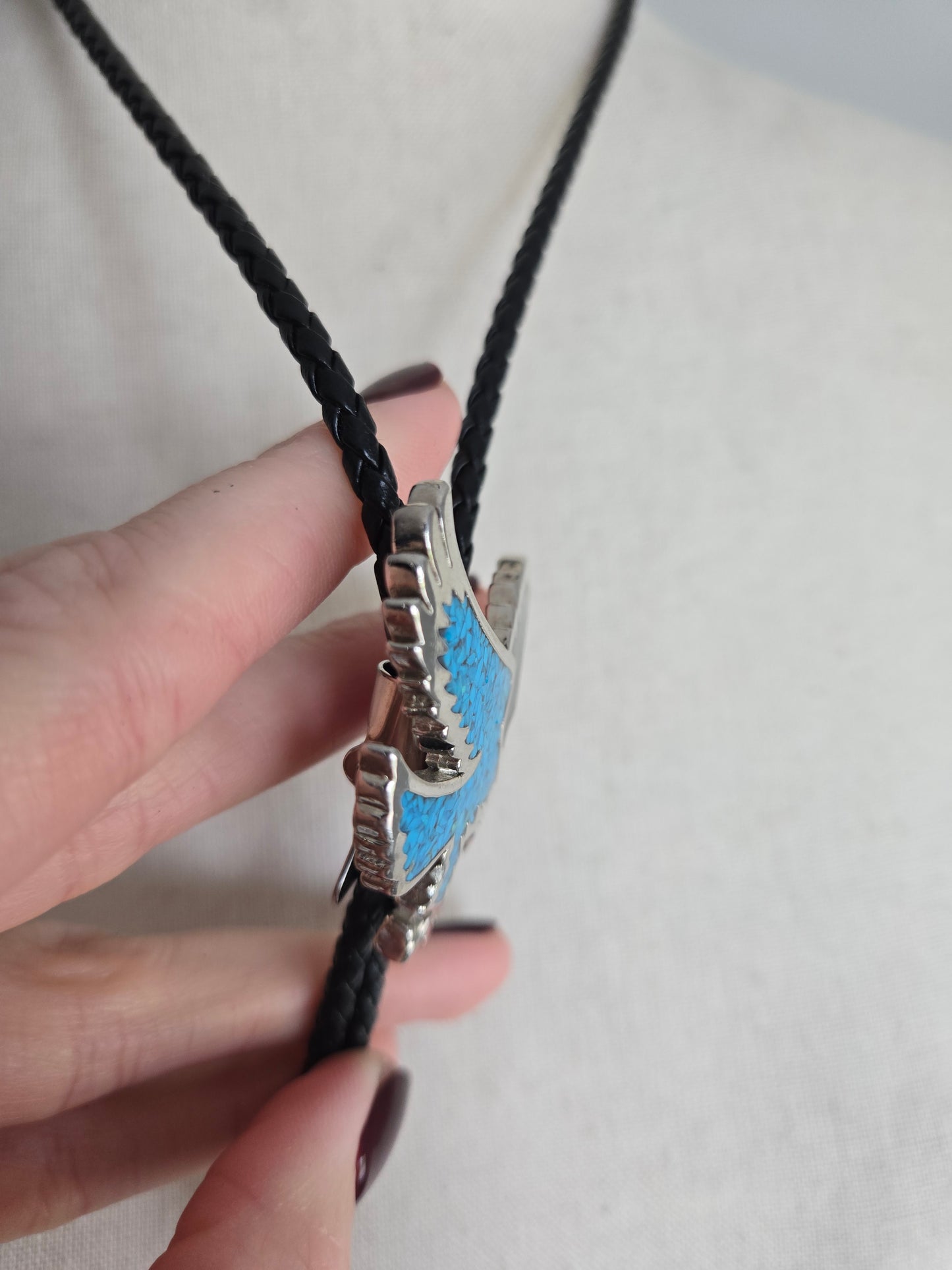 1989 Eagle Inlay Bolo Tie