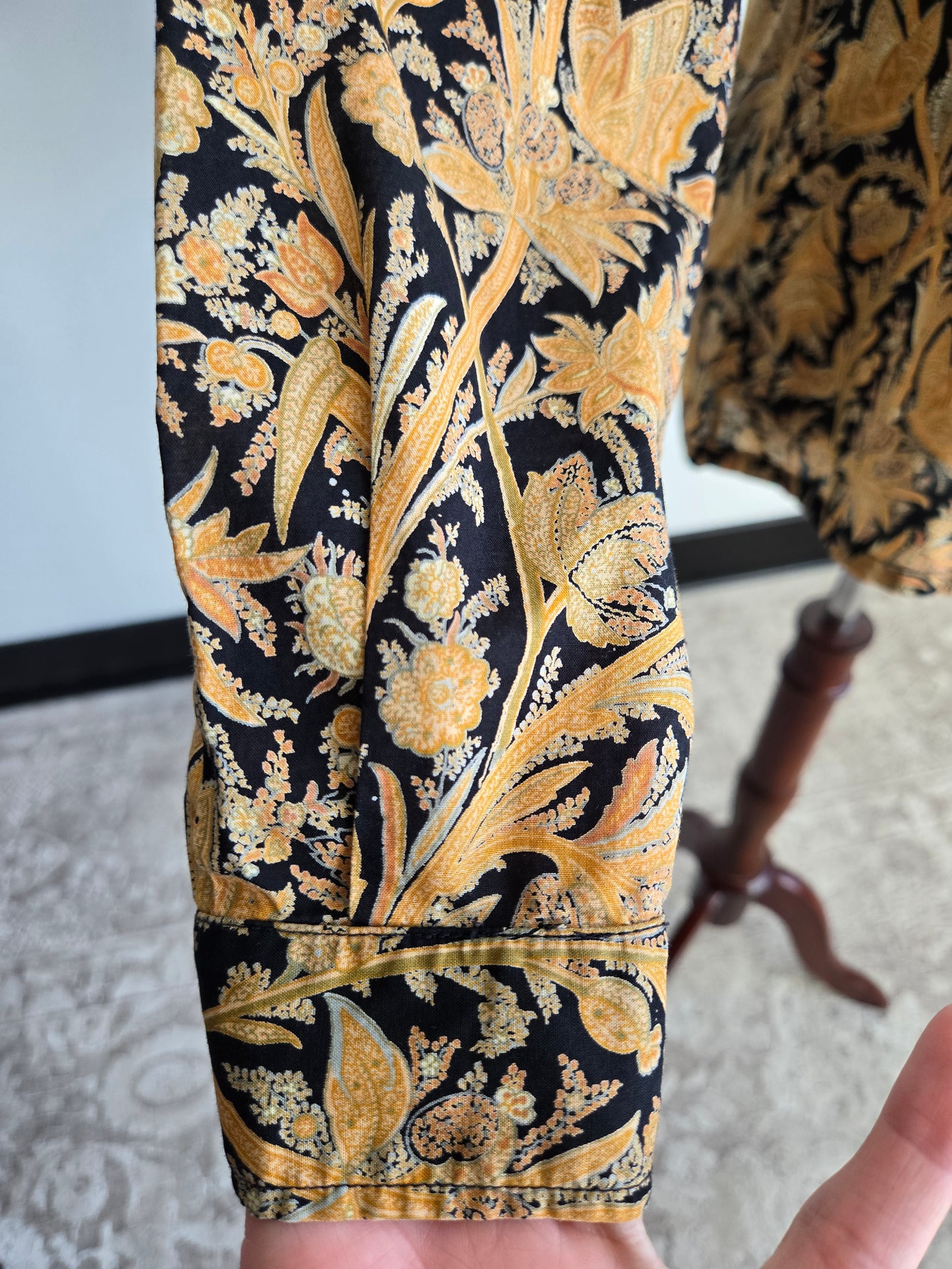 Vintage ERNST Strauss Cotton Tie Front Top - medium