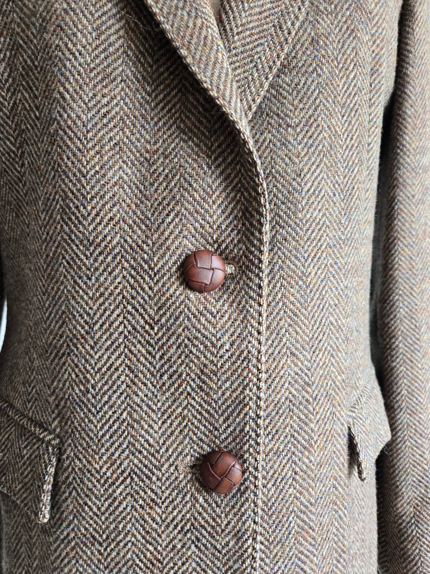 Farrah Vintage 70s Western Wool Tweed Blazer - Large