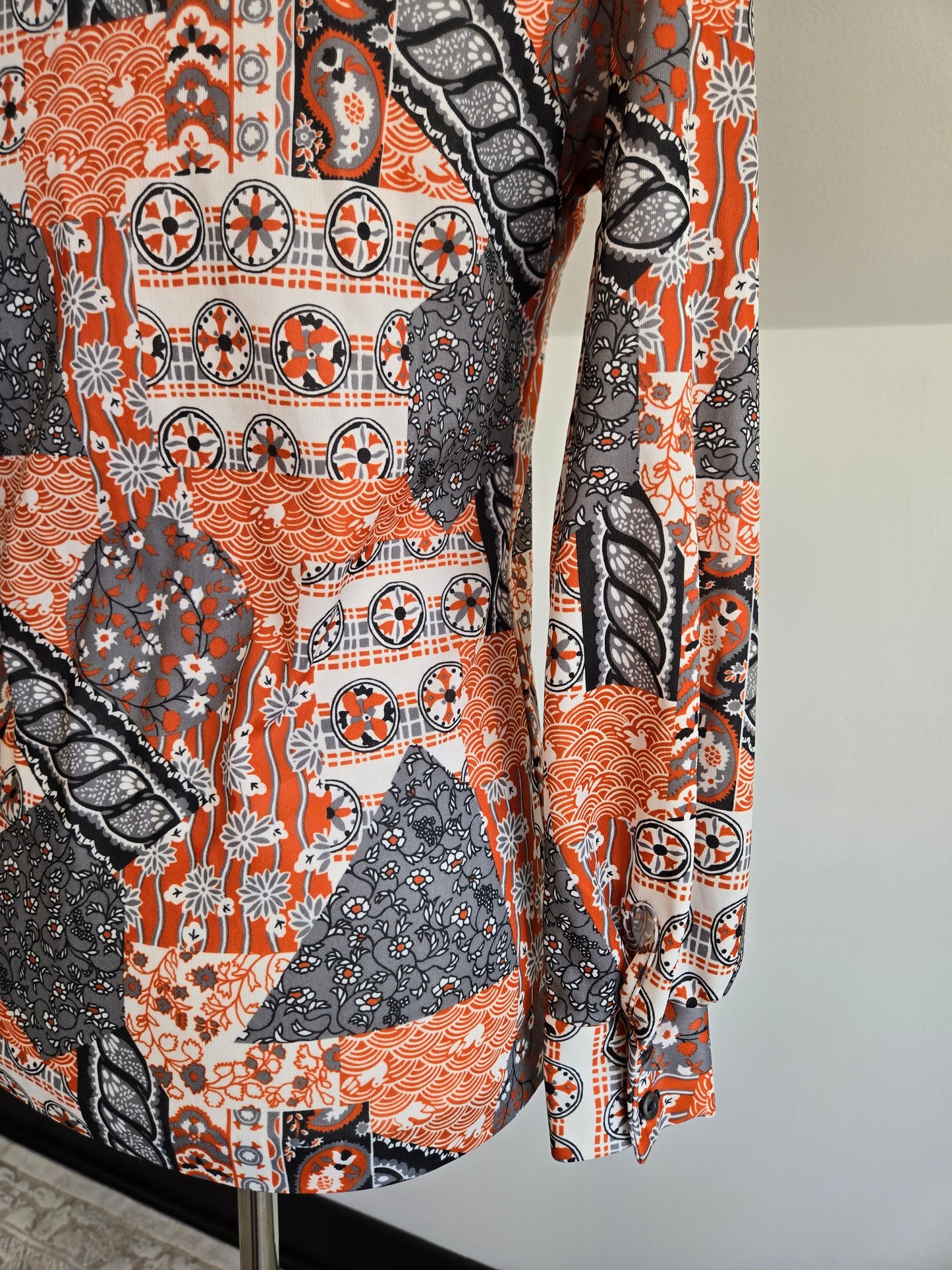 Vintage 1970s Duck Pond Novelty Print Top - XS/S