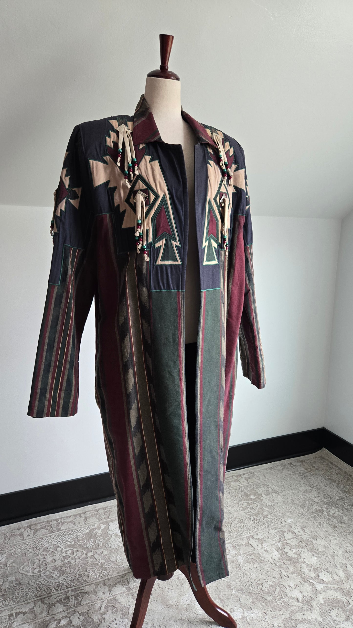 Suzette International Vintage 80s Cotton Western Trench Coat - XL
