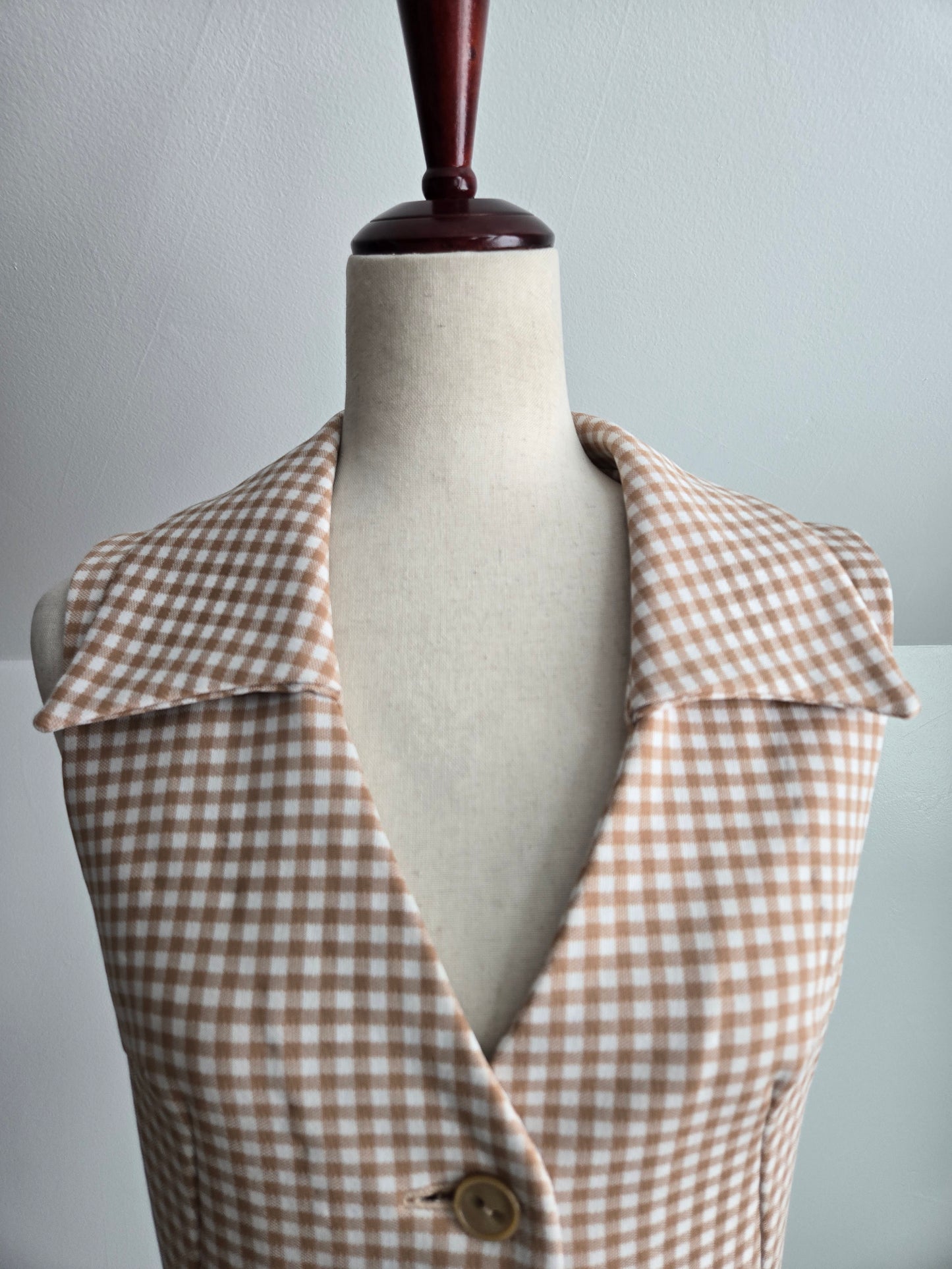 Vintage 60s Hand Made Vest and Pants Two Piece Set - Small