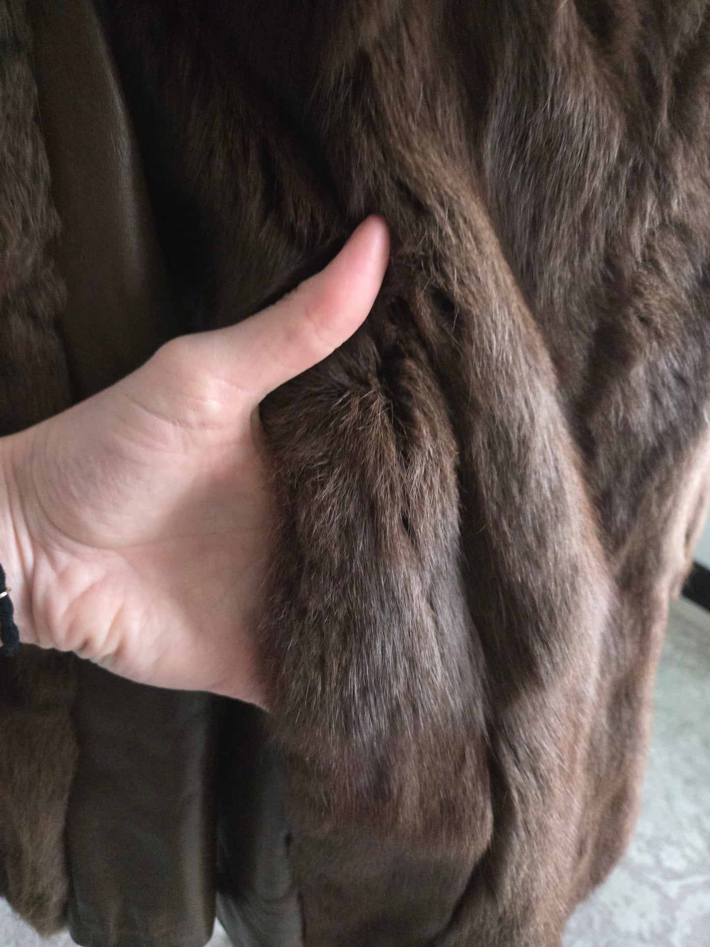 Vintage 50s Genuine Sable Fur Custom Made Coat - M/L