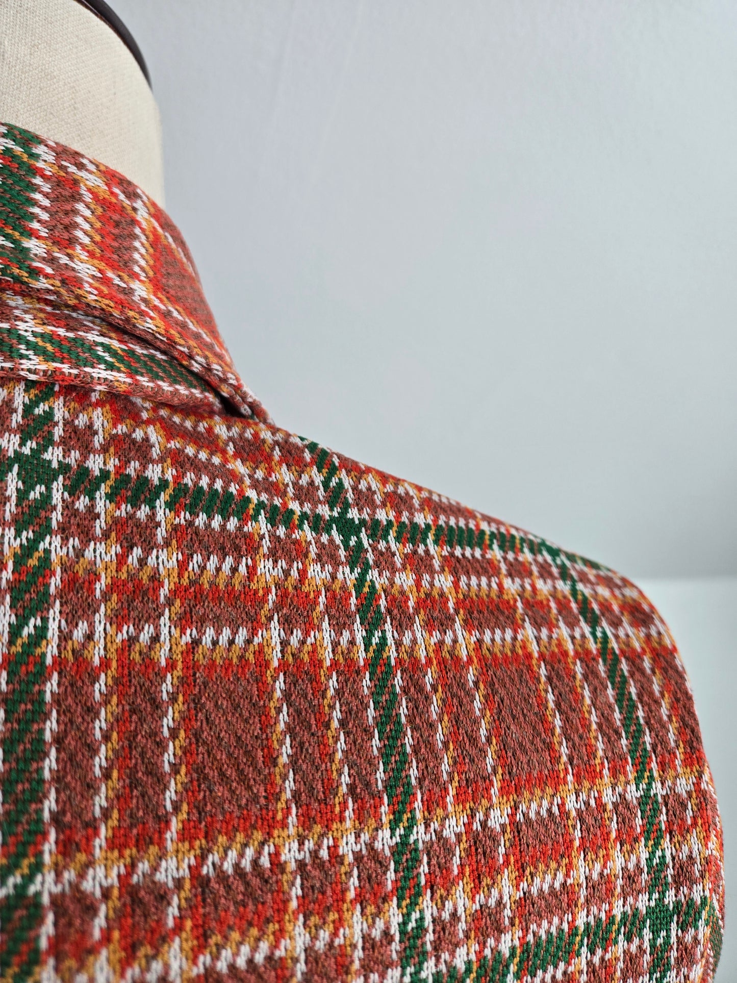 Flora Vintage 70s Plaid Two Piece Pant Set - Medium