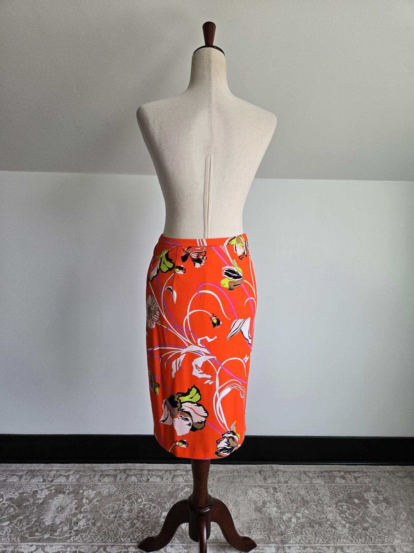 Vintage Emilio Pucci Made in Italy Fluilio Signed Print Skirt - Small