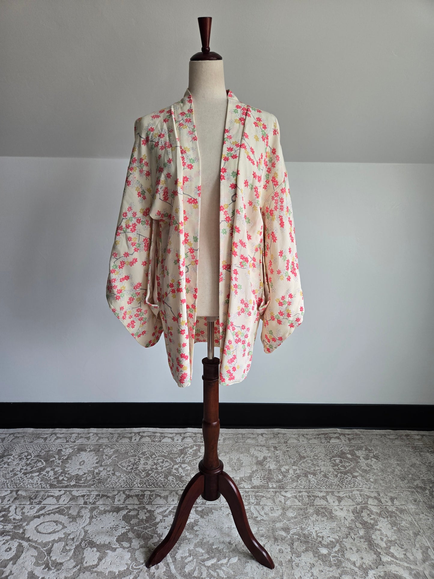 Authentic Silk Japanese Short Kimono - L/XL