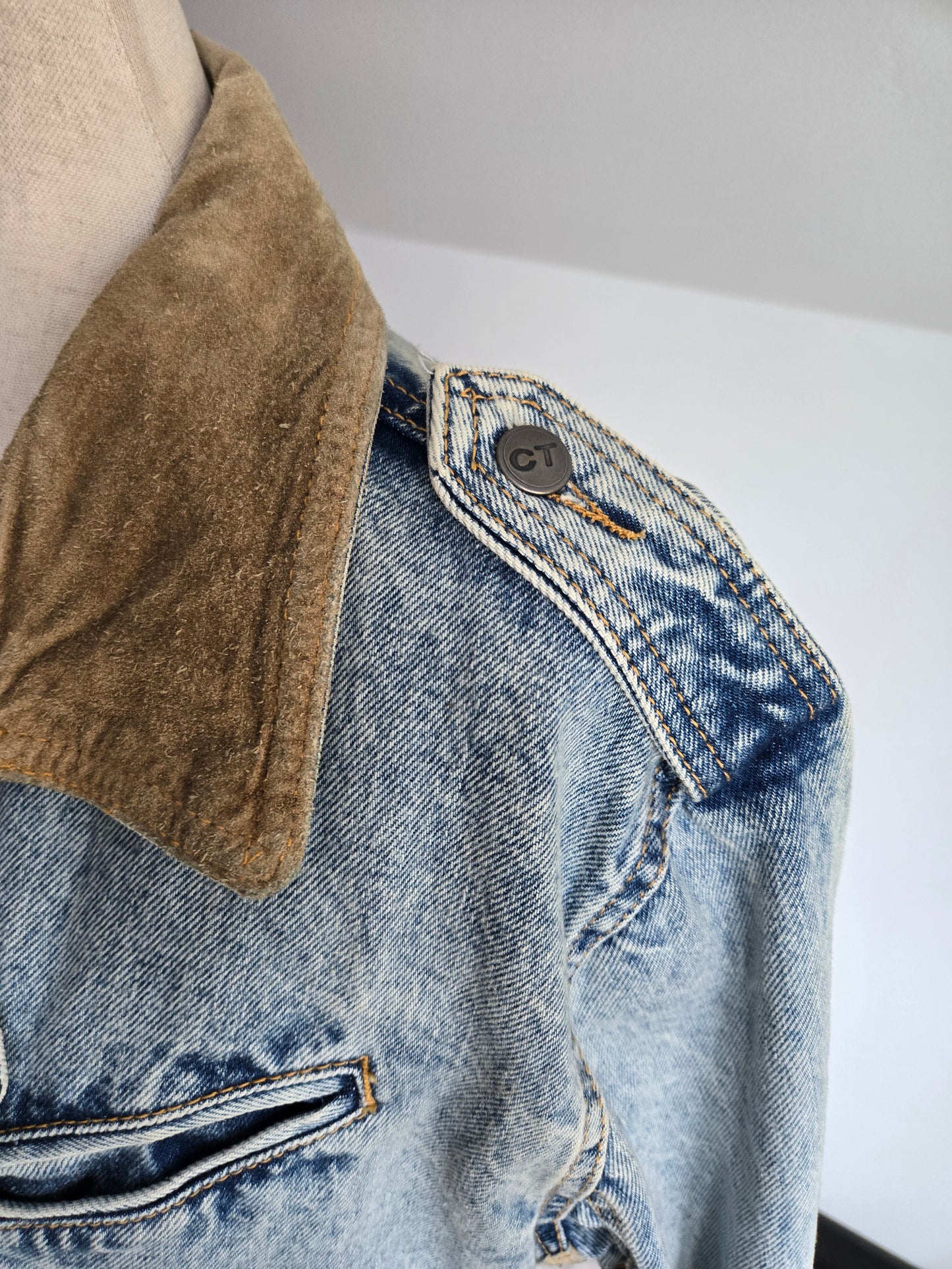 Vintage 90s CT Jeans Denim Two Piece Set Made in Brazil - Medium