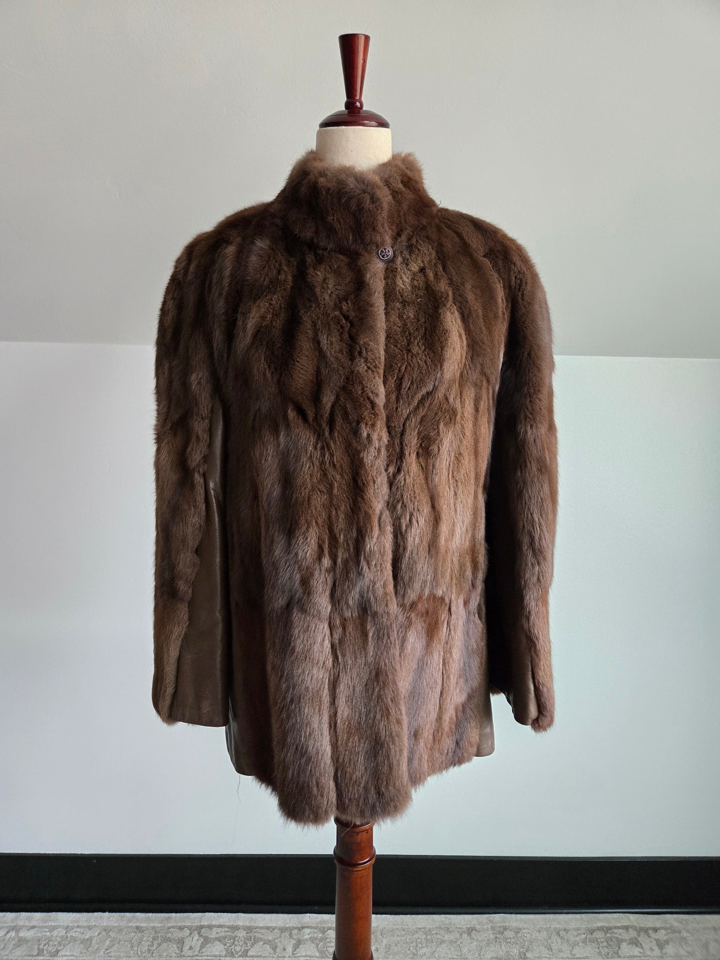 Vintage 50s Genuine Sable Fur Custom Made Coat - M/L