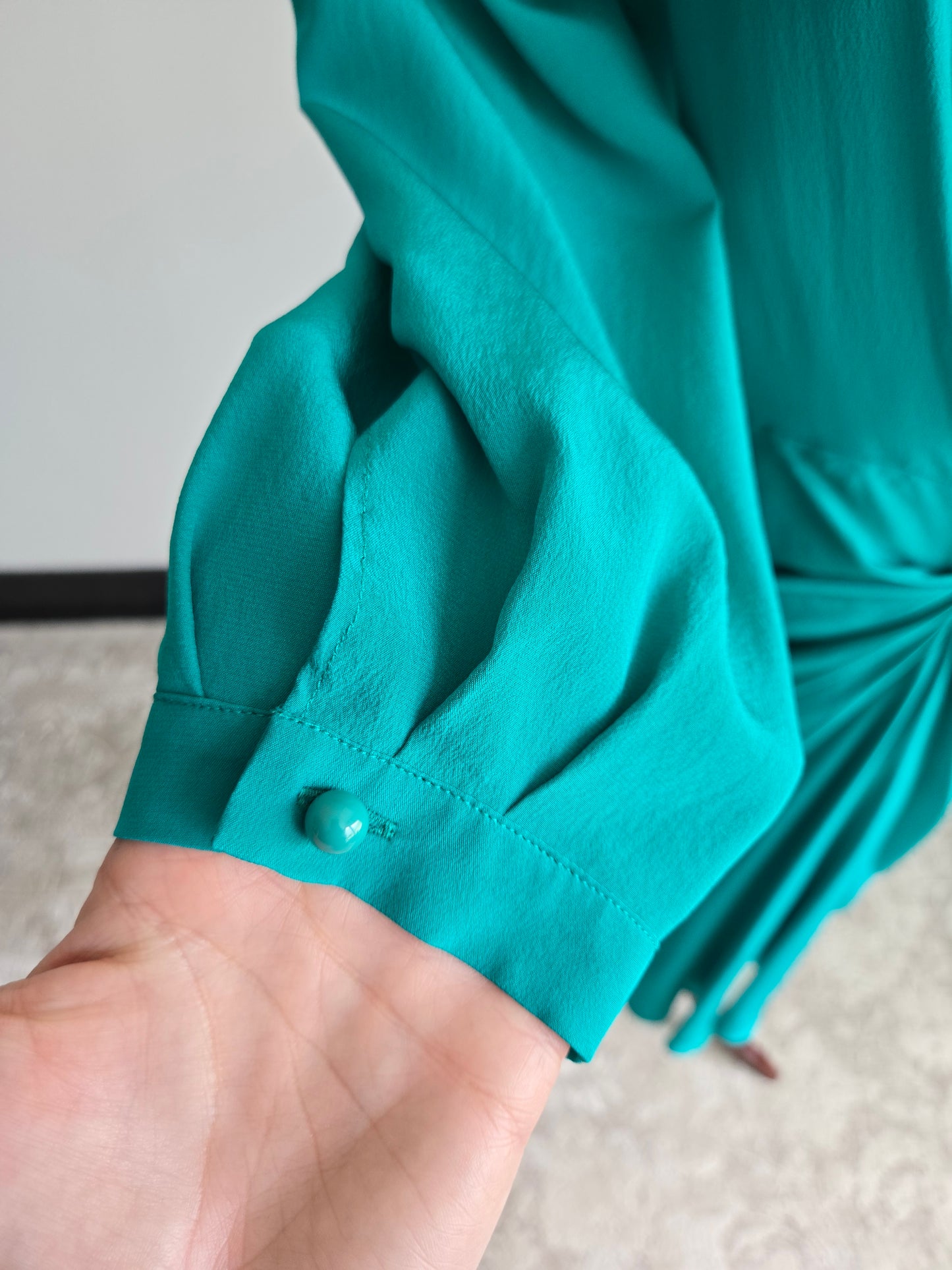 Max Mara Turquoise Silk Dress - Small