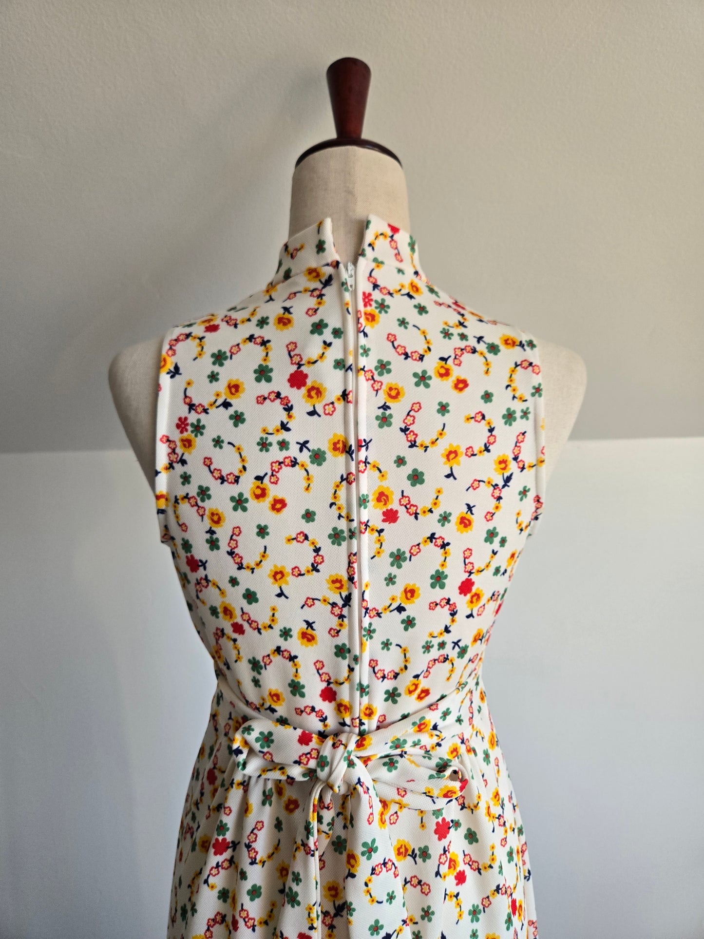 Gay Gibson 70s Micro Print Maxi Dress - XS