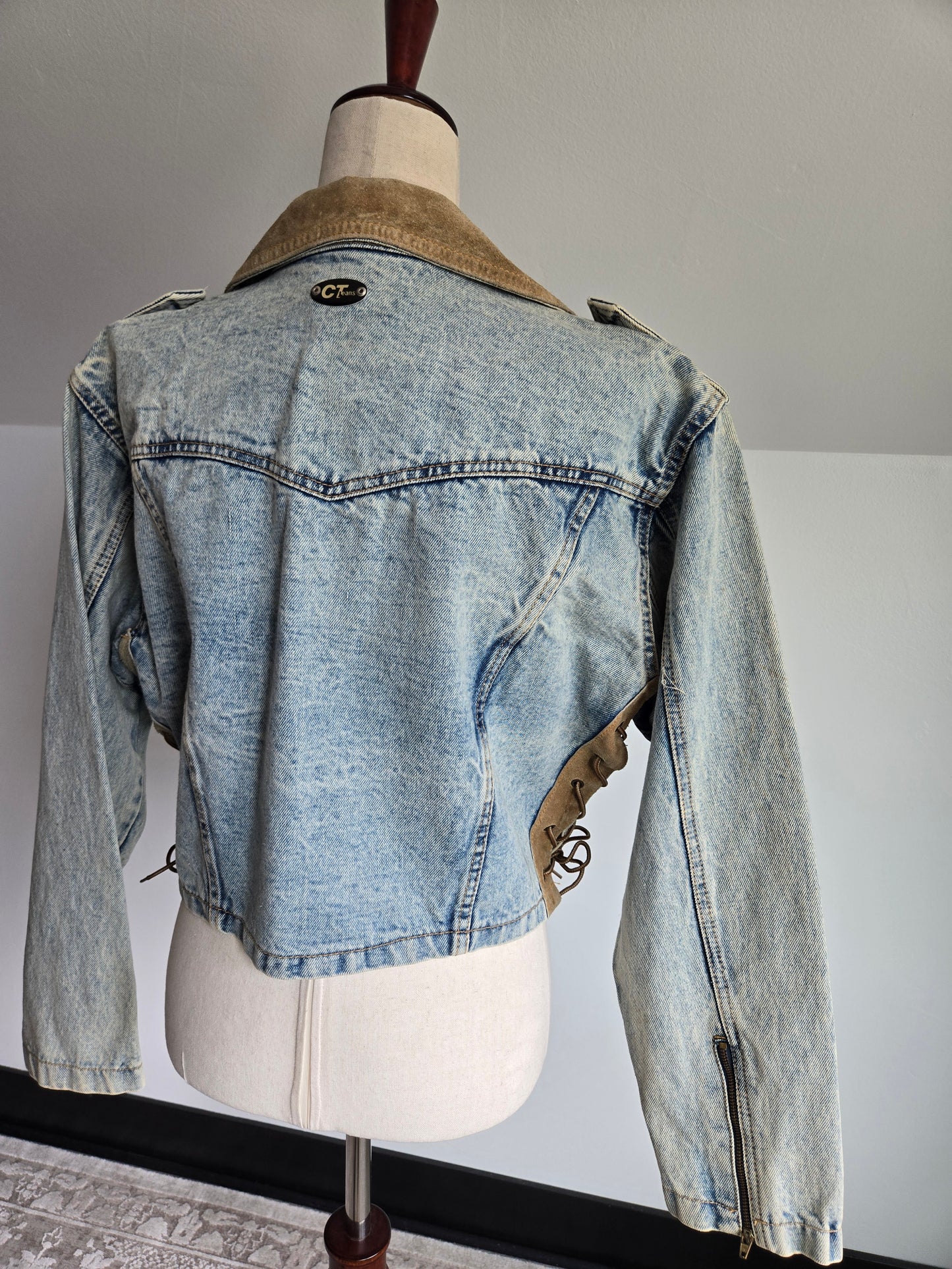 Vintage 90s CT Jeans Denim Two Piece Set Made in Brazil - Medium