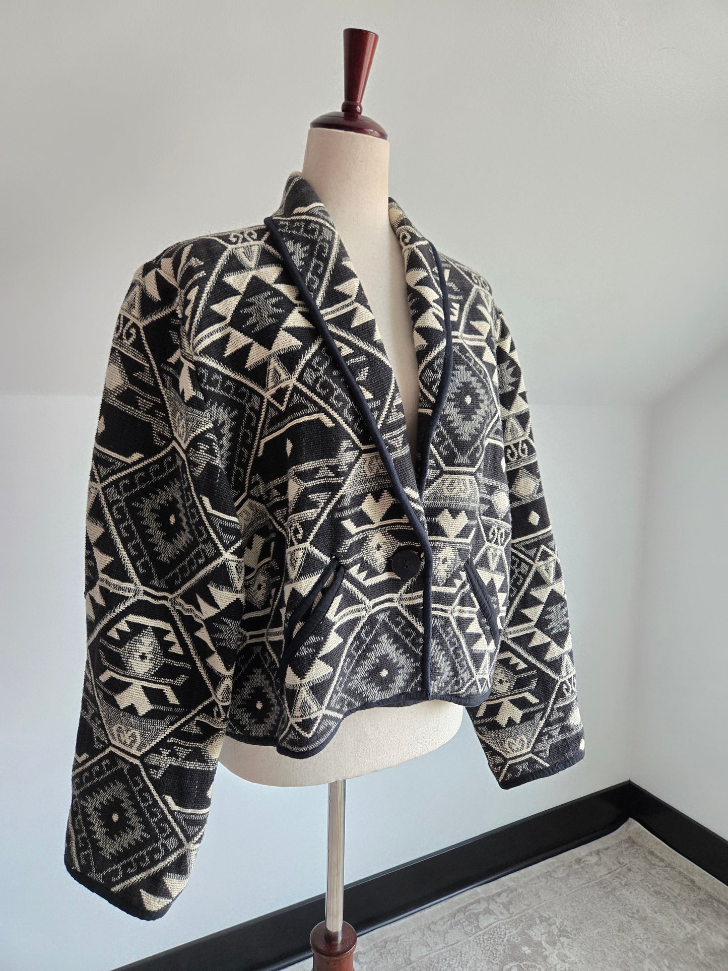 New Identity 100% Cotton Western Tapestry Jacket - Large