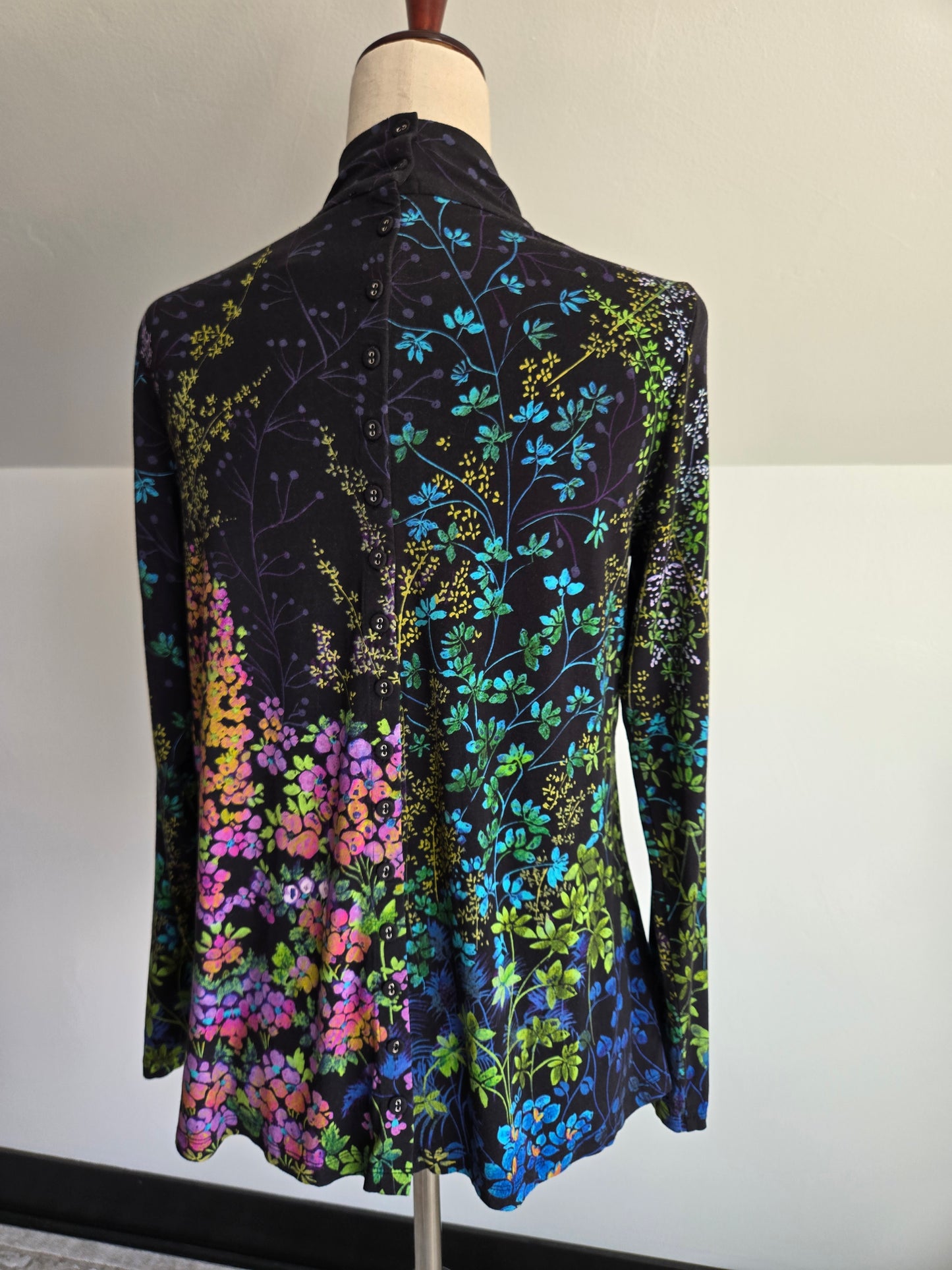 Johnny Was Floral High Neck Top - S/M