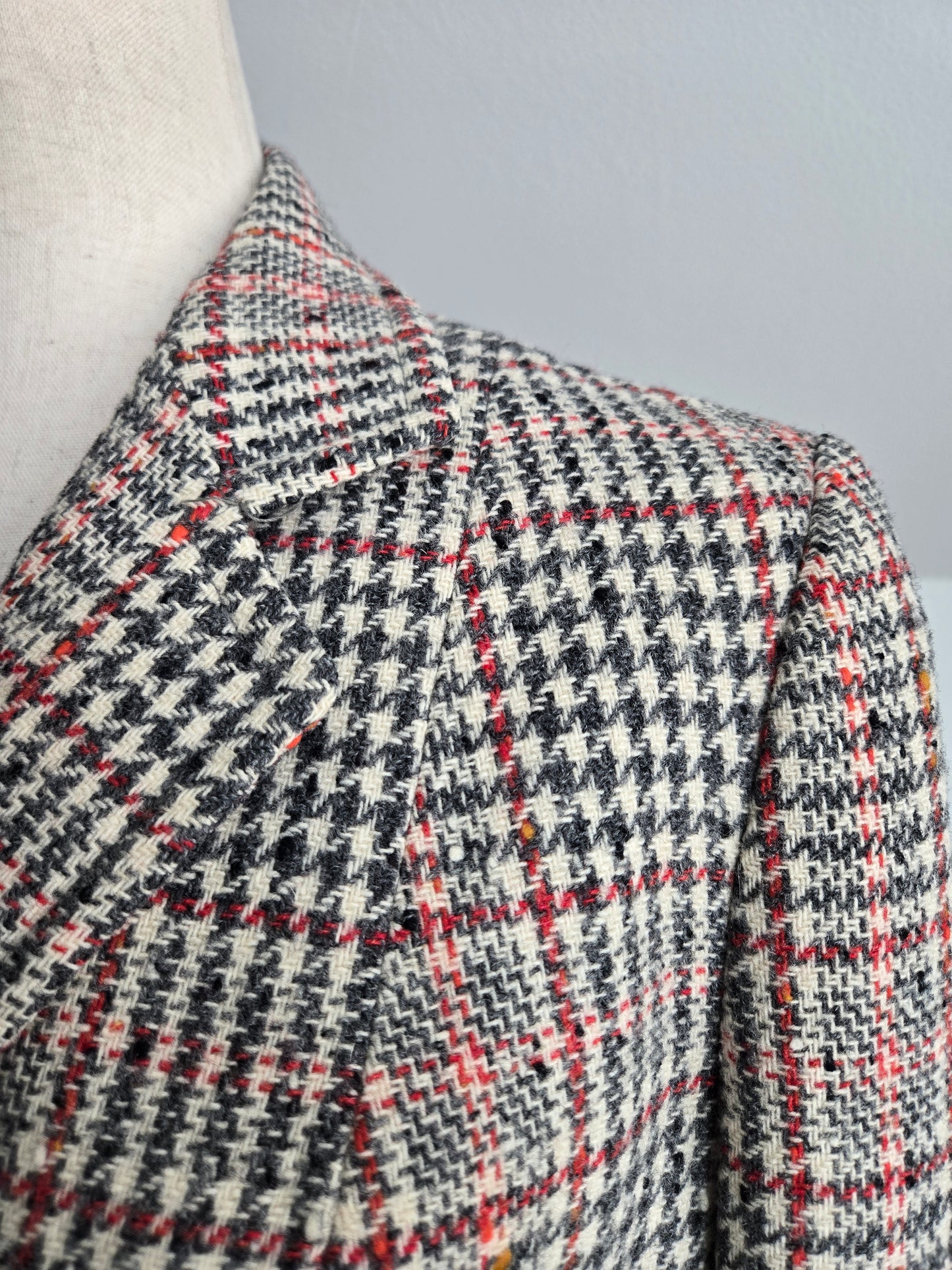 Vintage 60s Seatona Suits by Seaton Hall Plaid Wool Jacket - Small