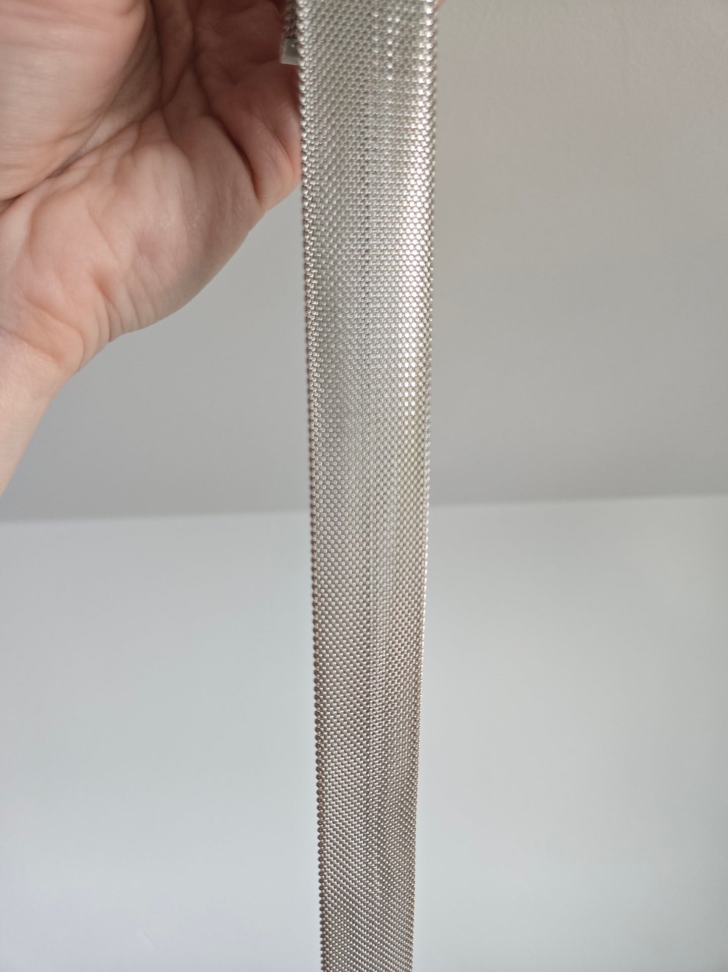 High Quality Silver Mesh Belt - W29-33"
