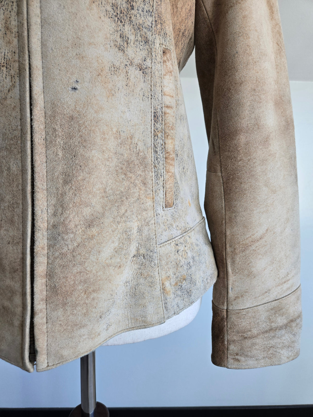 Reilly Olmes Genuine Leather Jacket with Real Fur Collar - XS/S