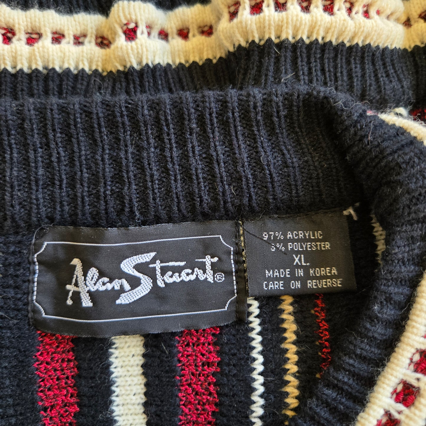 Alan Stuart Vintage made in Korea Grandpa Sweater - XL