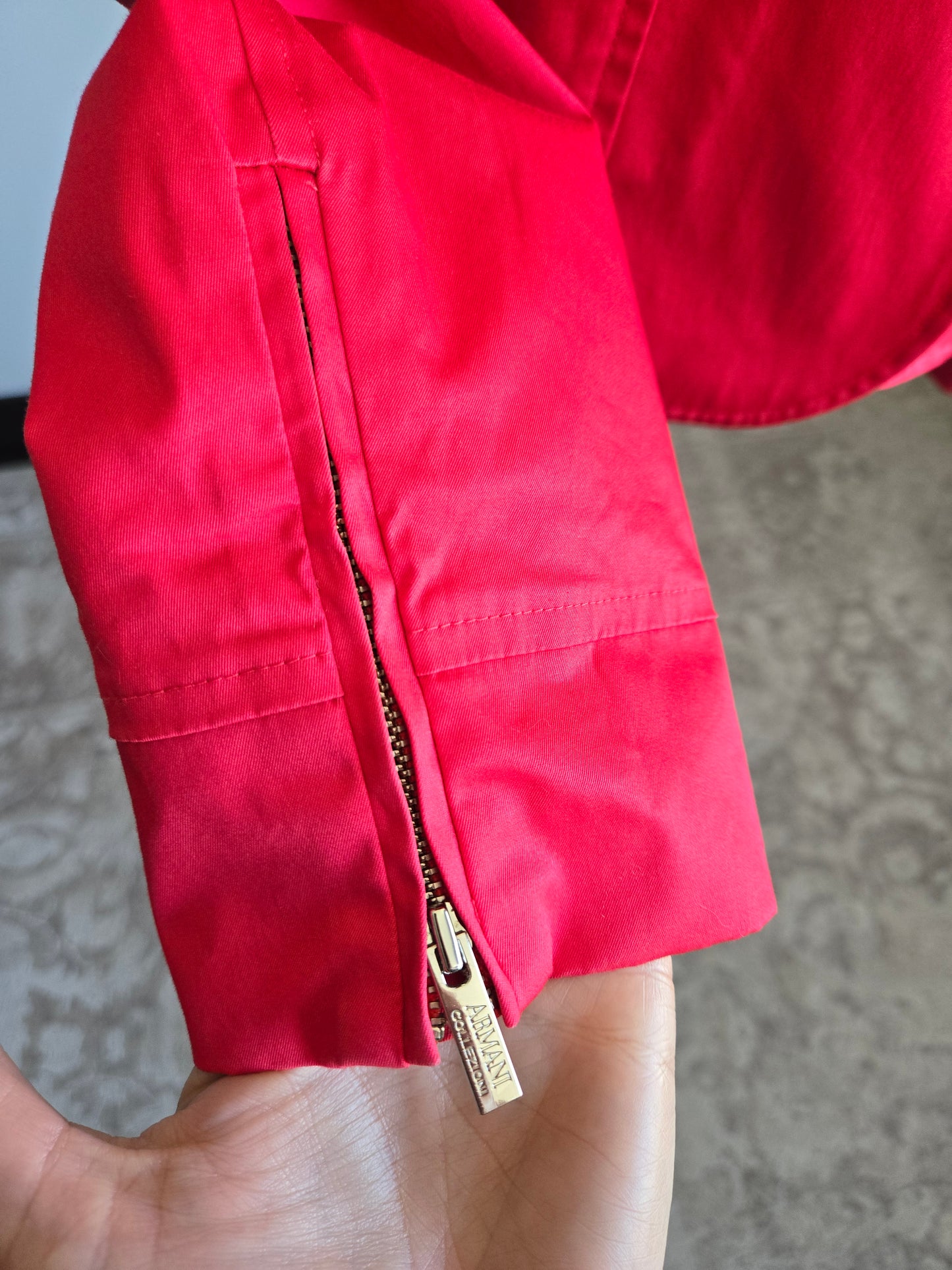 Armani Collezioni Red/Pink Cotton Blazer - Size 8