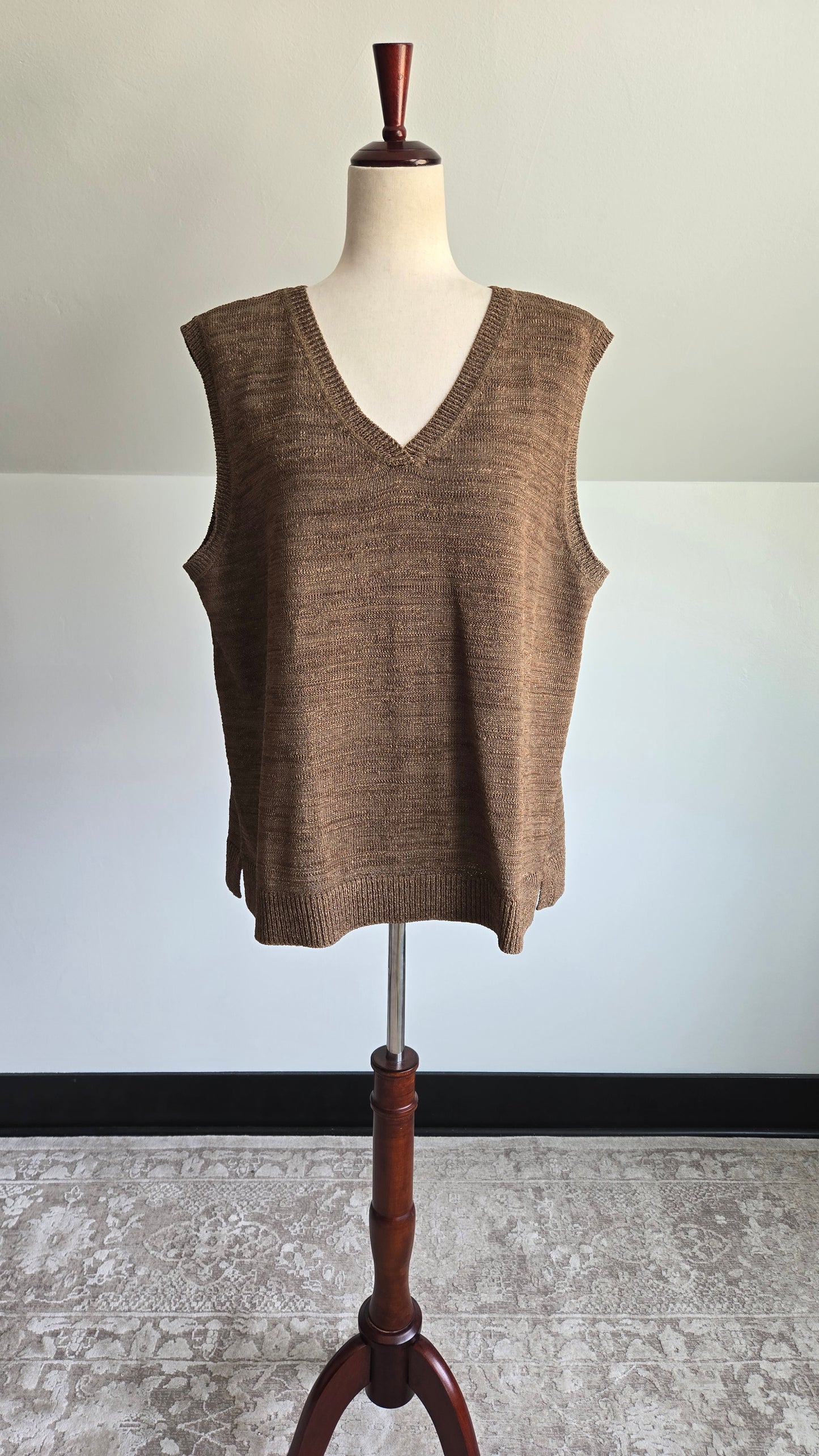 Elana by Tanner Vintage  Olive Green Vest Tank - XL/2XL