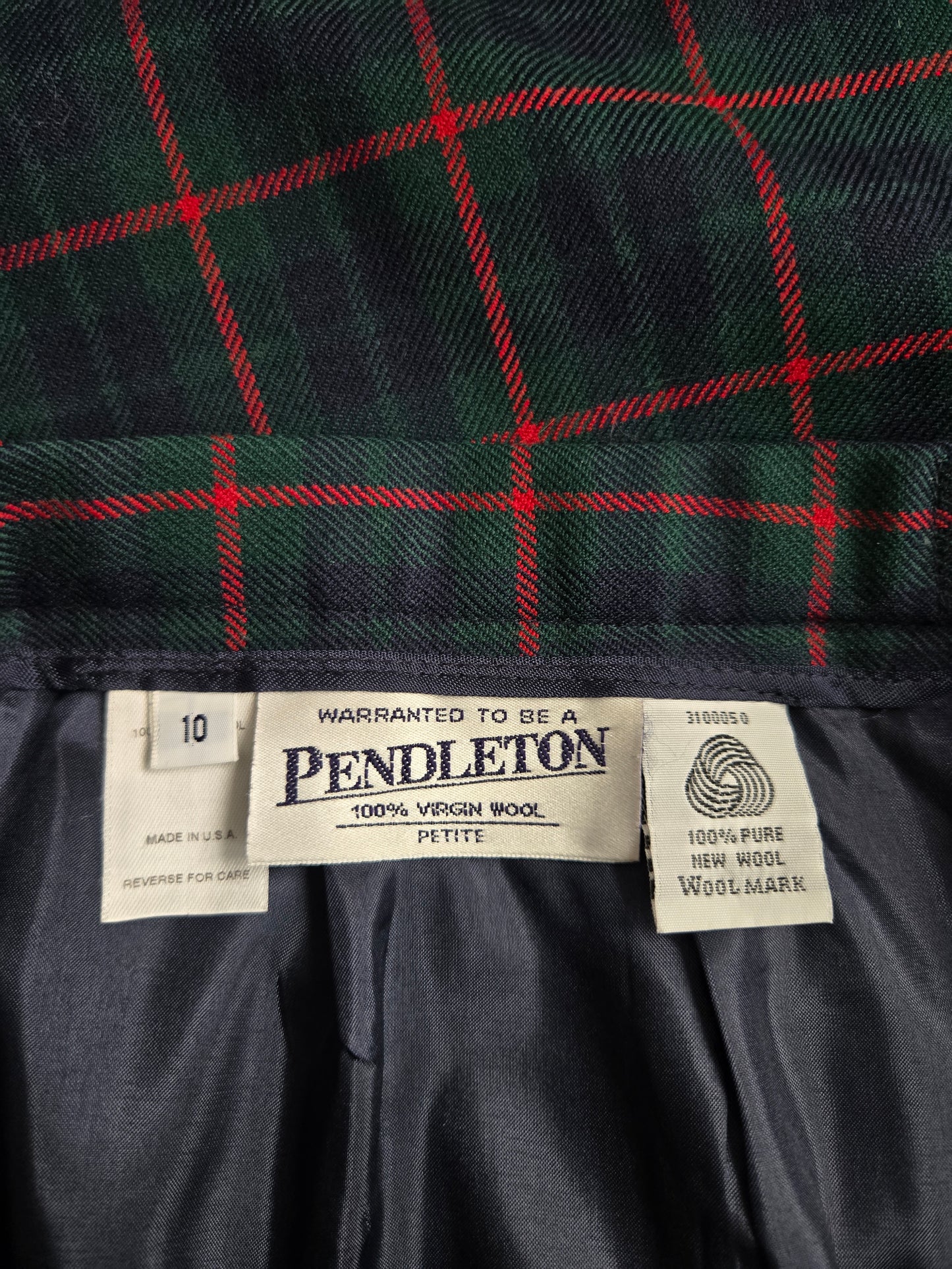 Pendleton Vintage Virgin Wool Classic Plaid Long Skirt - W29"
