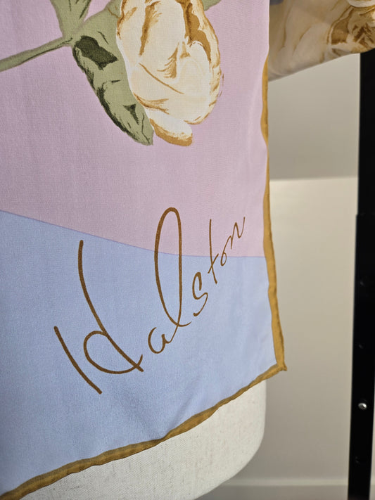 Halston Silk Floral Scarf