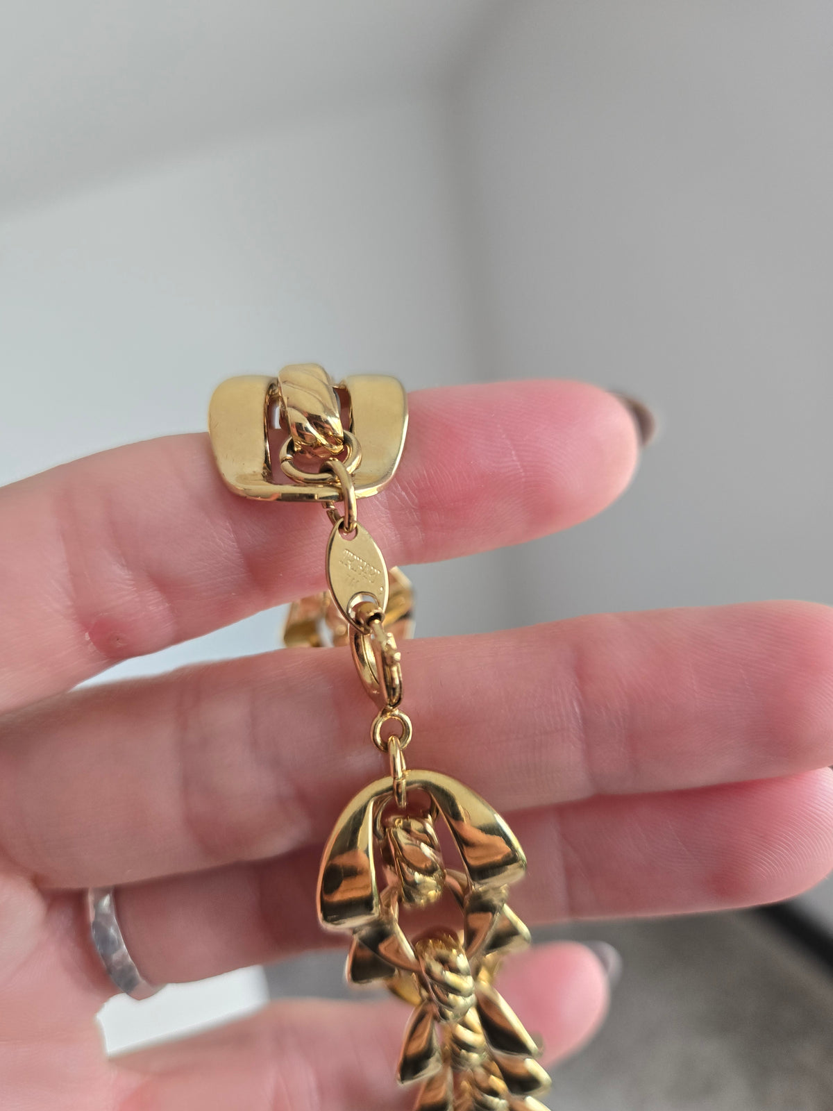 Trifari Vintage Gold Layered Chunky Necklace