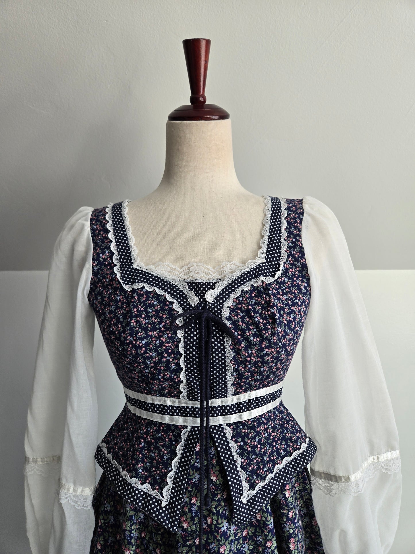 Gold Label Gunne Sax by Jessica San Fransisco Vintage 70s Calico Prairie Dress - XS