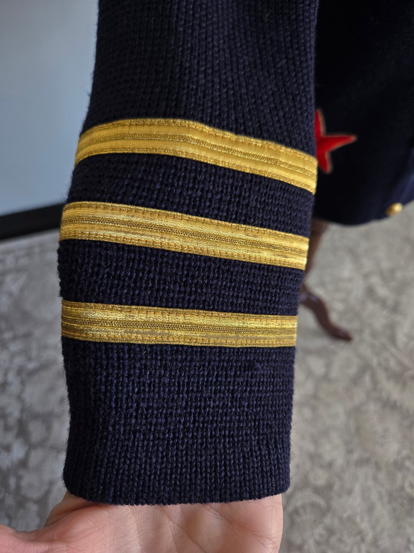 Vintage 1950s Saks Fifth Avenue Wool Nautical Cardigan - XS/S