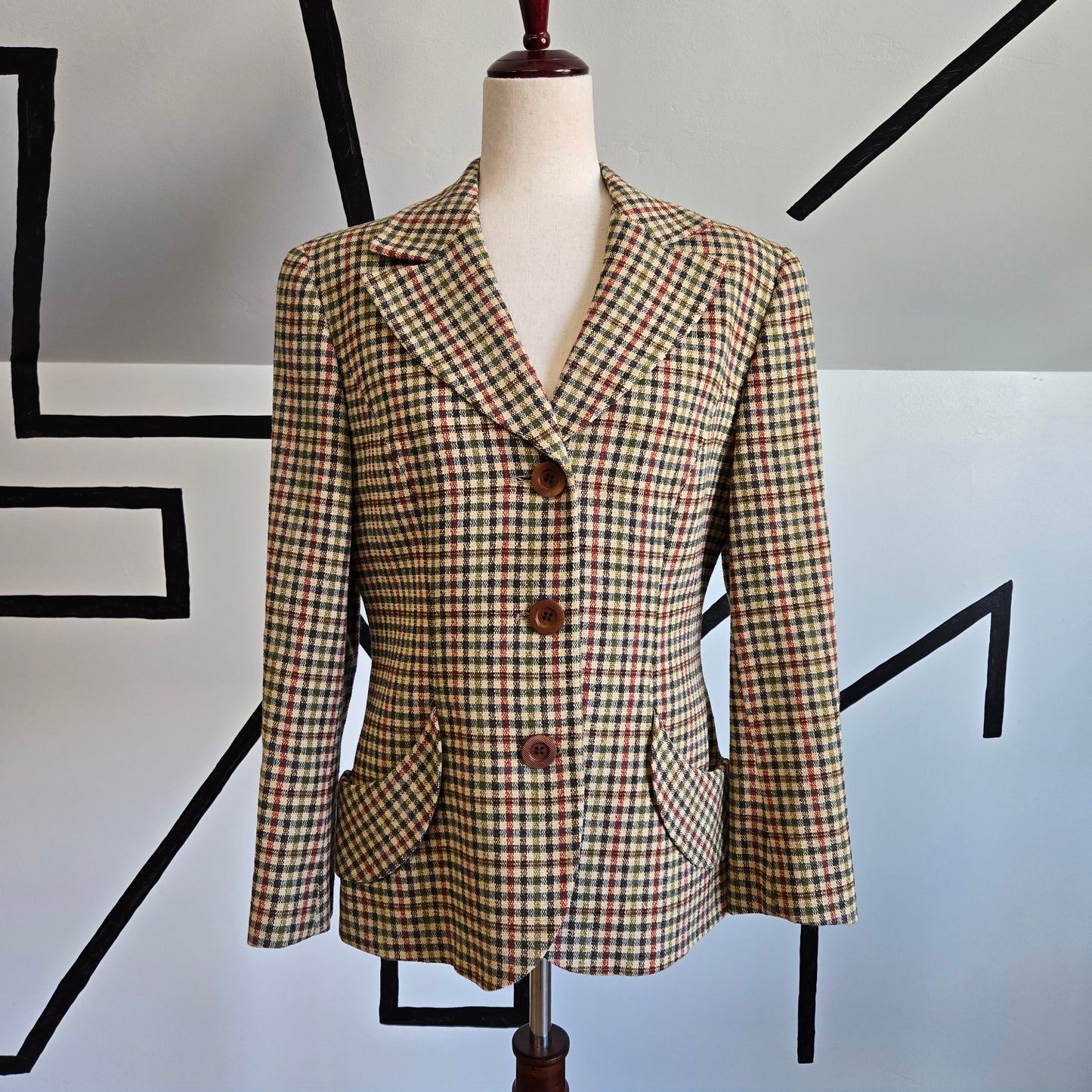 Authentic Ted Lapidus Paris Vintage 80s Made in Italy Blazer - medium