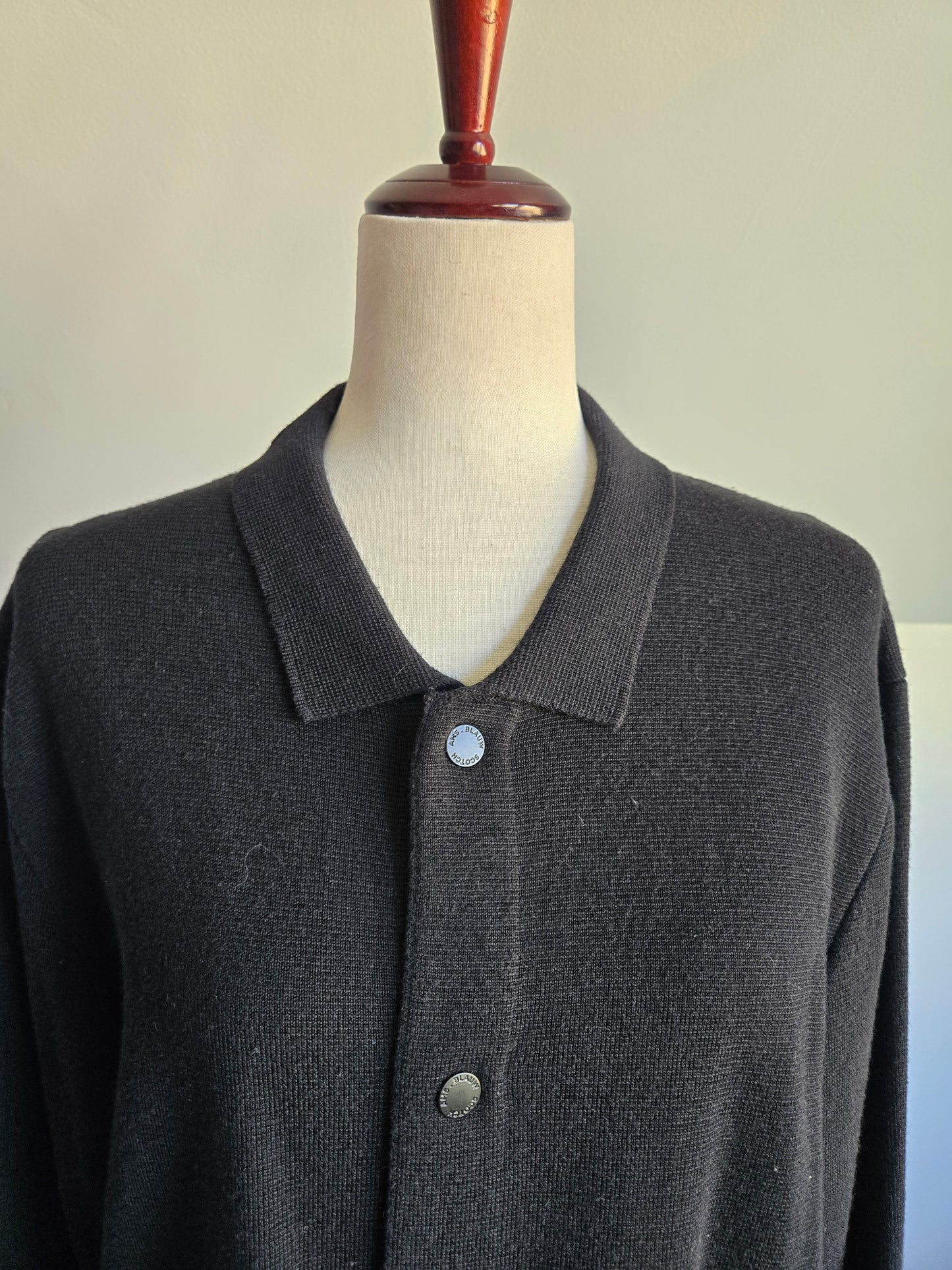 Scotch & Soda Amsterdams Blauw Collection Black Cardigan - Large