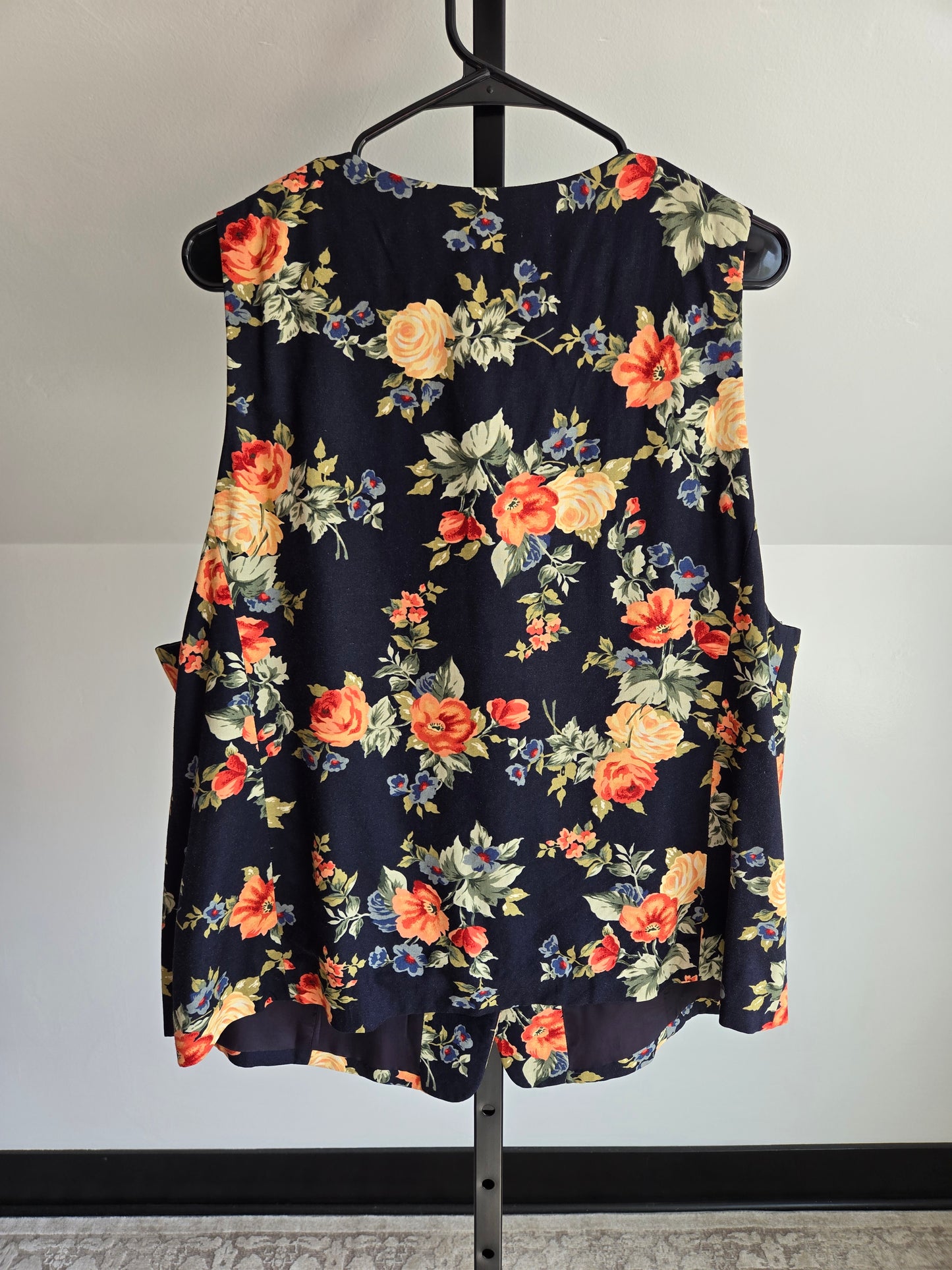 JH Collectibles Vintage Navy Floral Vest - XL