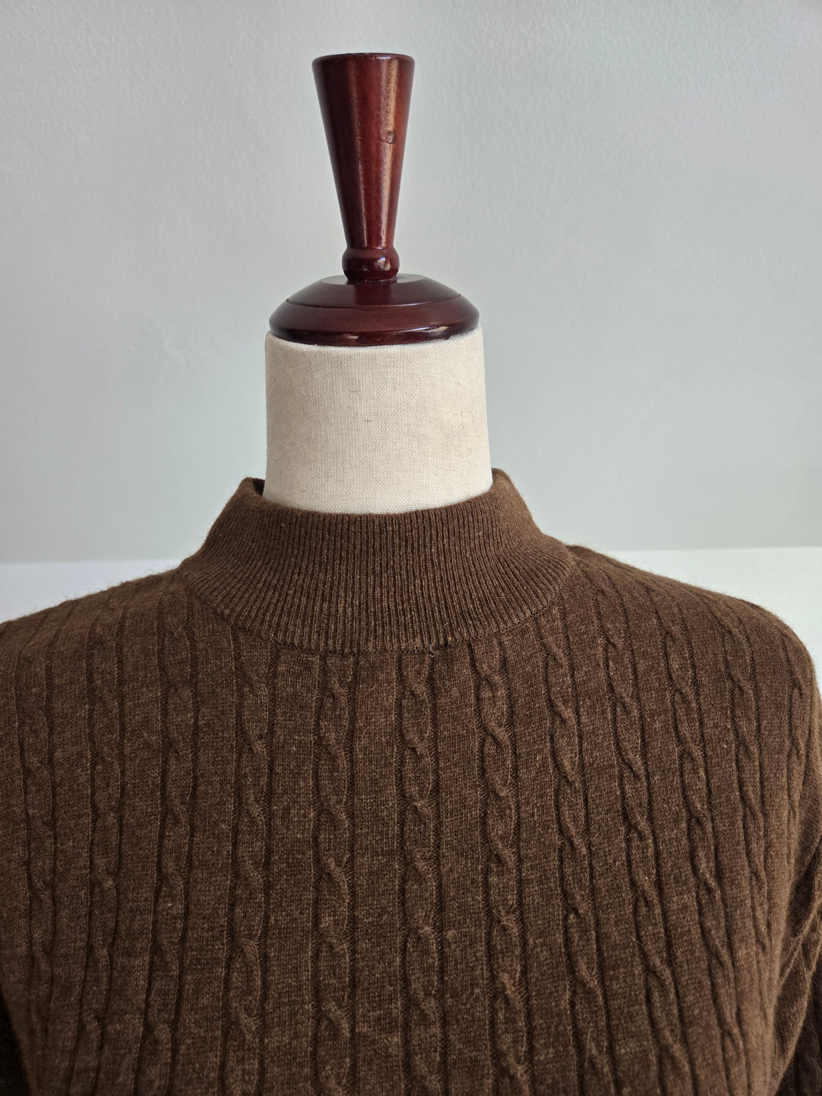 Vintage JH Collectibles Lambswool/Angora Brown Sweater - medium