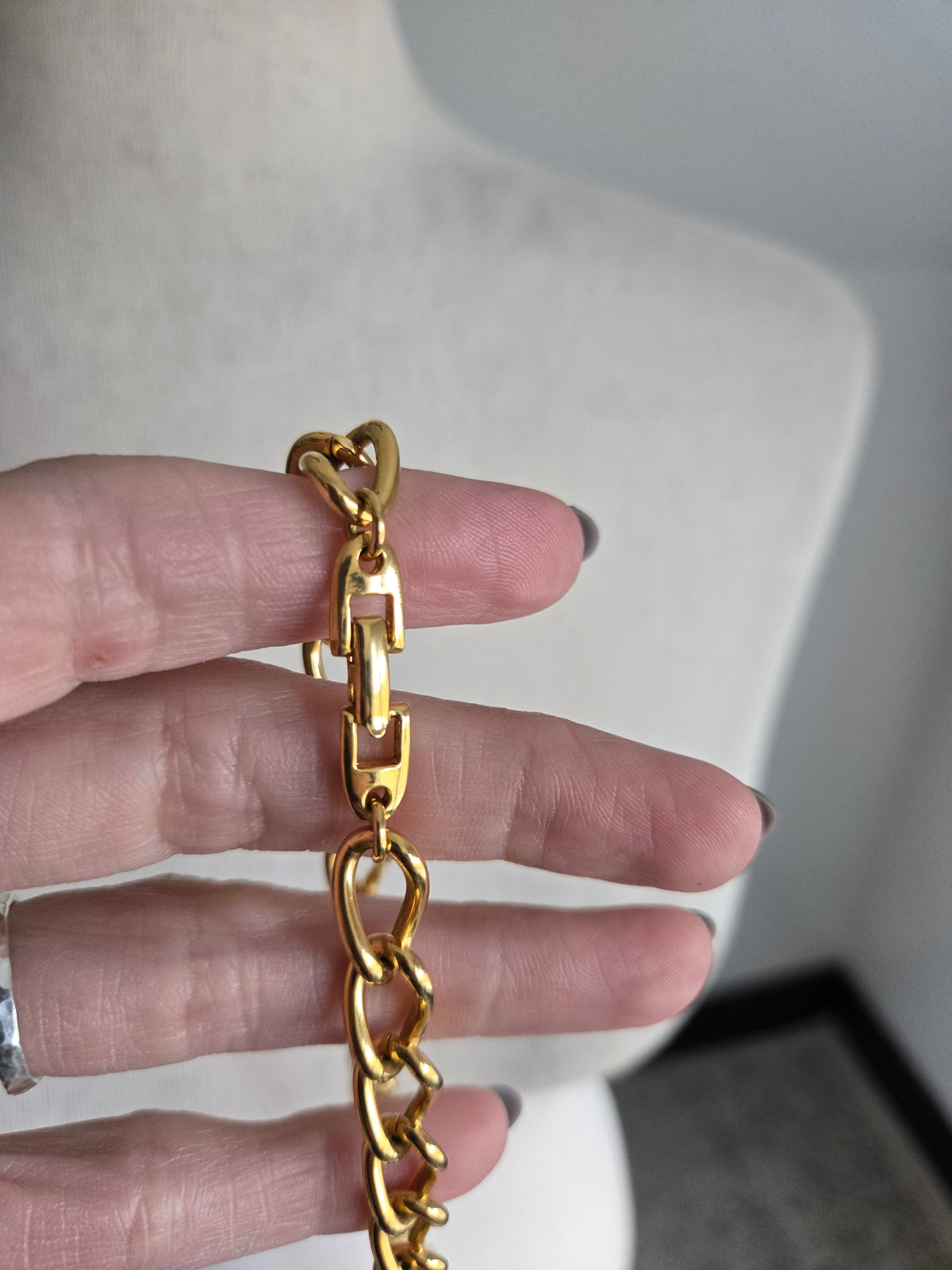 Napier Gold and Red Cabochon Necklace
