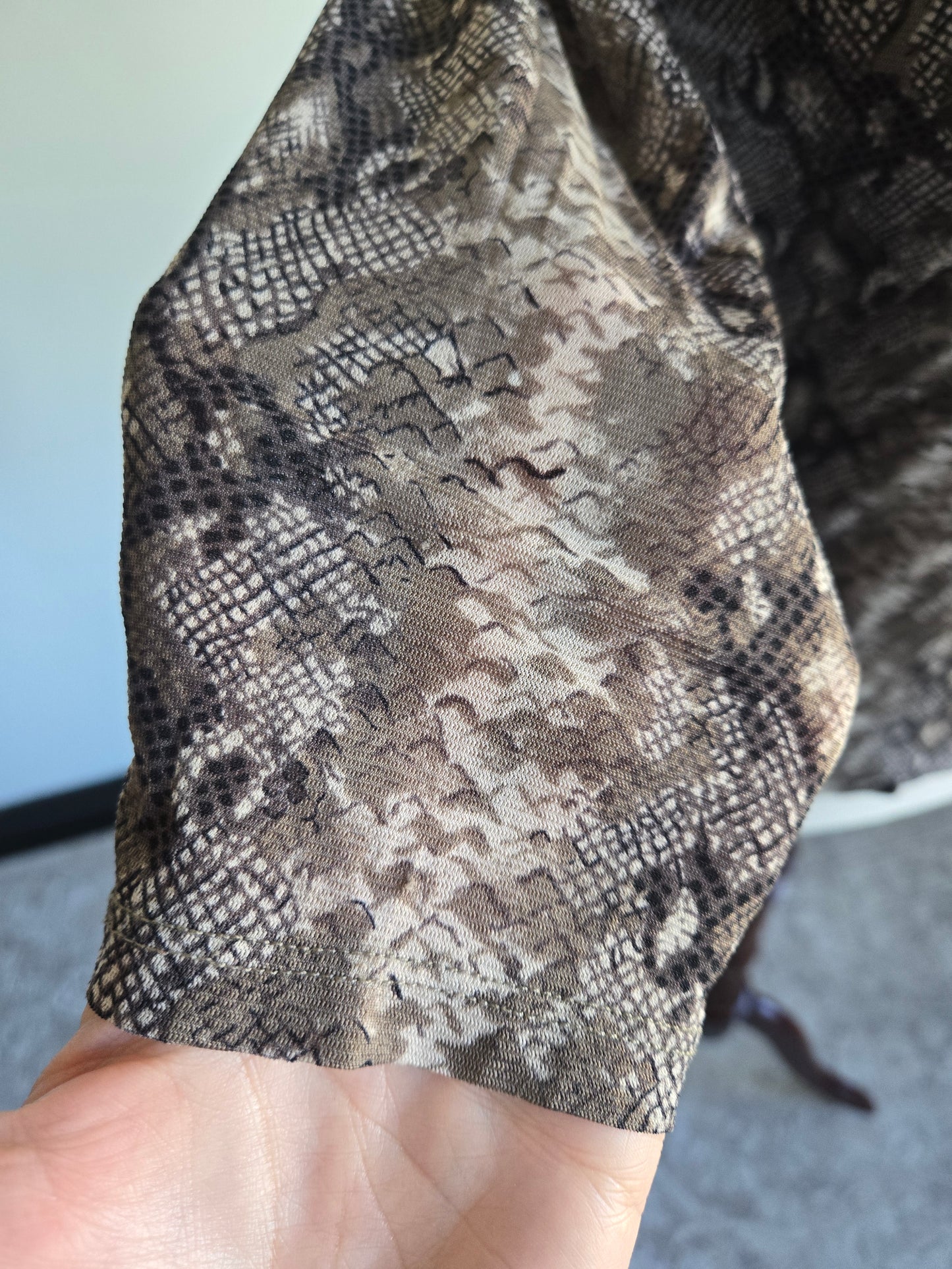 International Concepts 90s Mesh Snakeskin Top - S/M