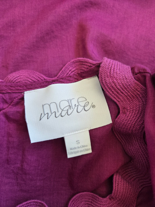 Mare Mare Fuchsia Cotton/Silk Top - Small