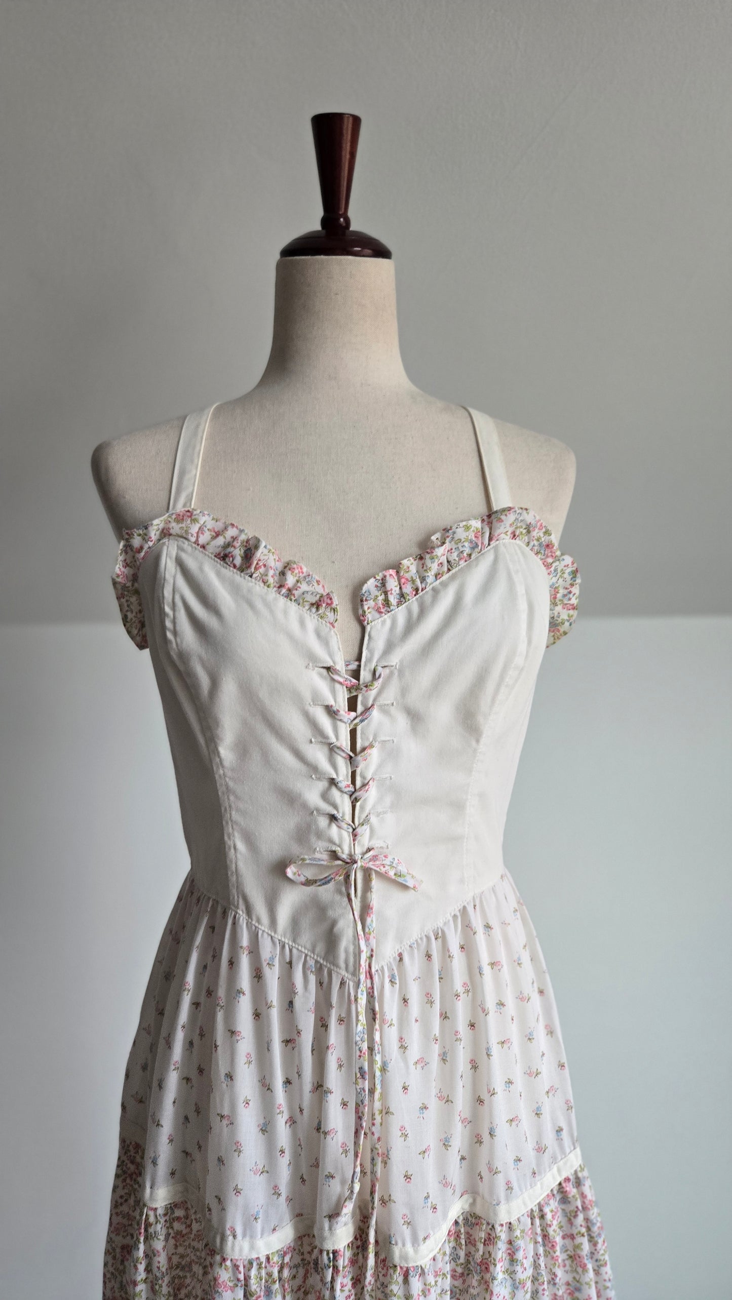 Bill Berman of California Vintage Corset Front Prairie Dress - Small