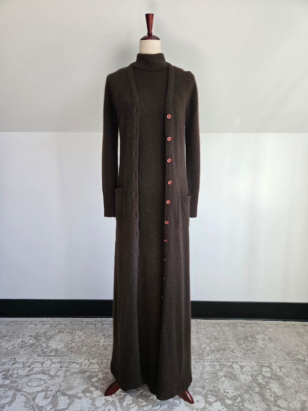 Vintage Jane Justin Lambswool and Angora Two Piece Set - Medium
