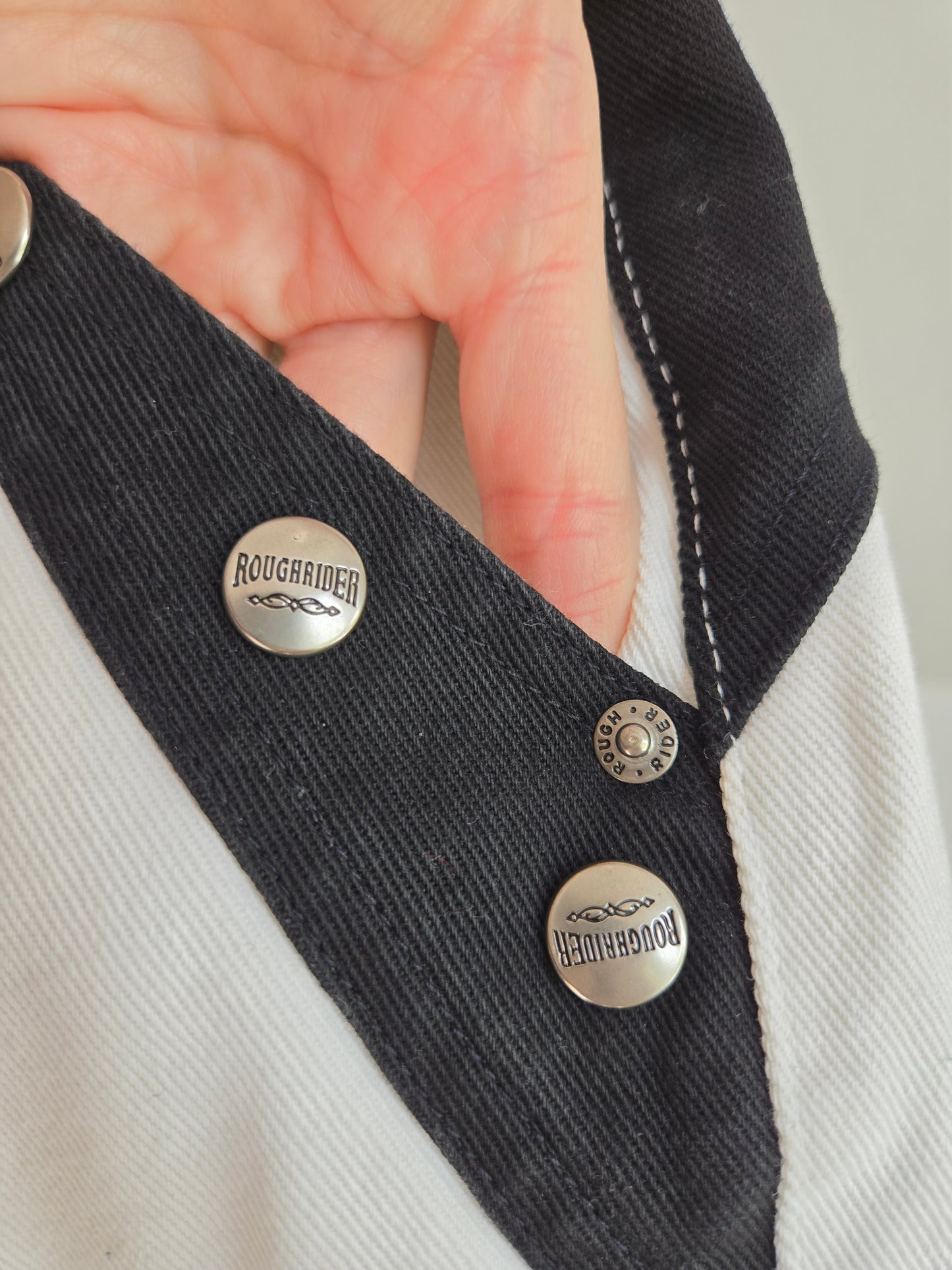 Roughrider by Circle T Vintage Black and White Jeans - W26-27"