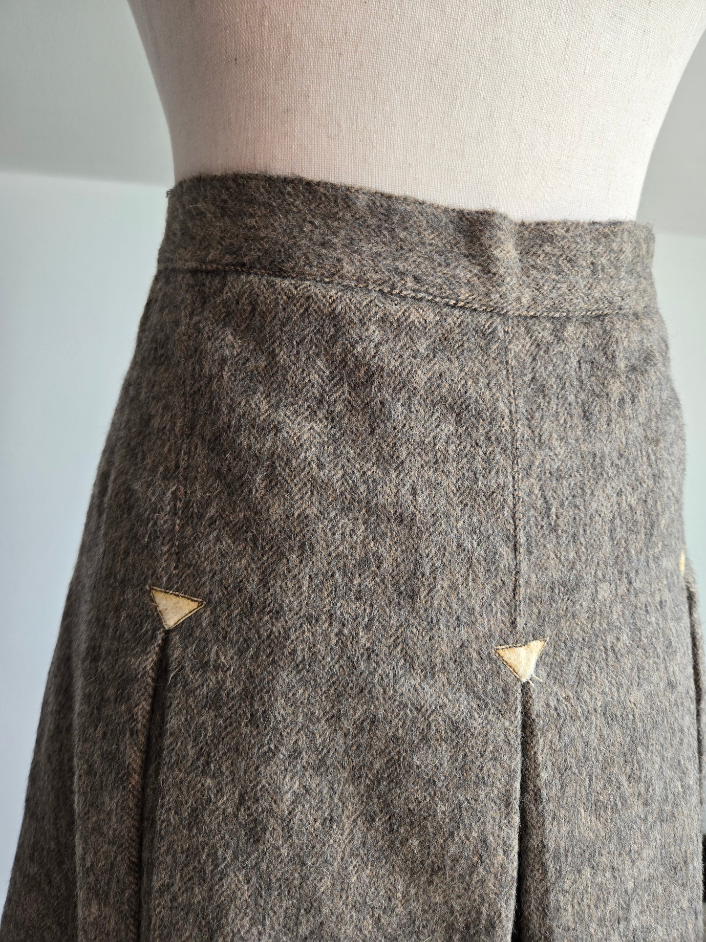 Vintage Silmar 1960s Made in Italy Alpaca Wool Western Skirt - W34"