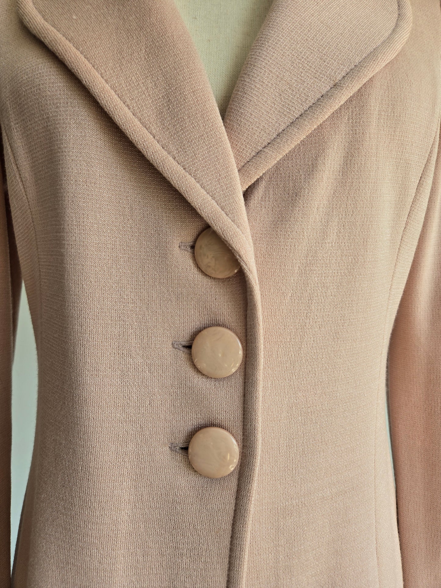St John Pale Pink Knit Blazer - Size 4