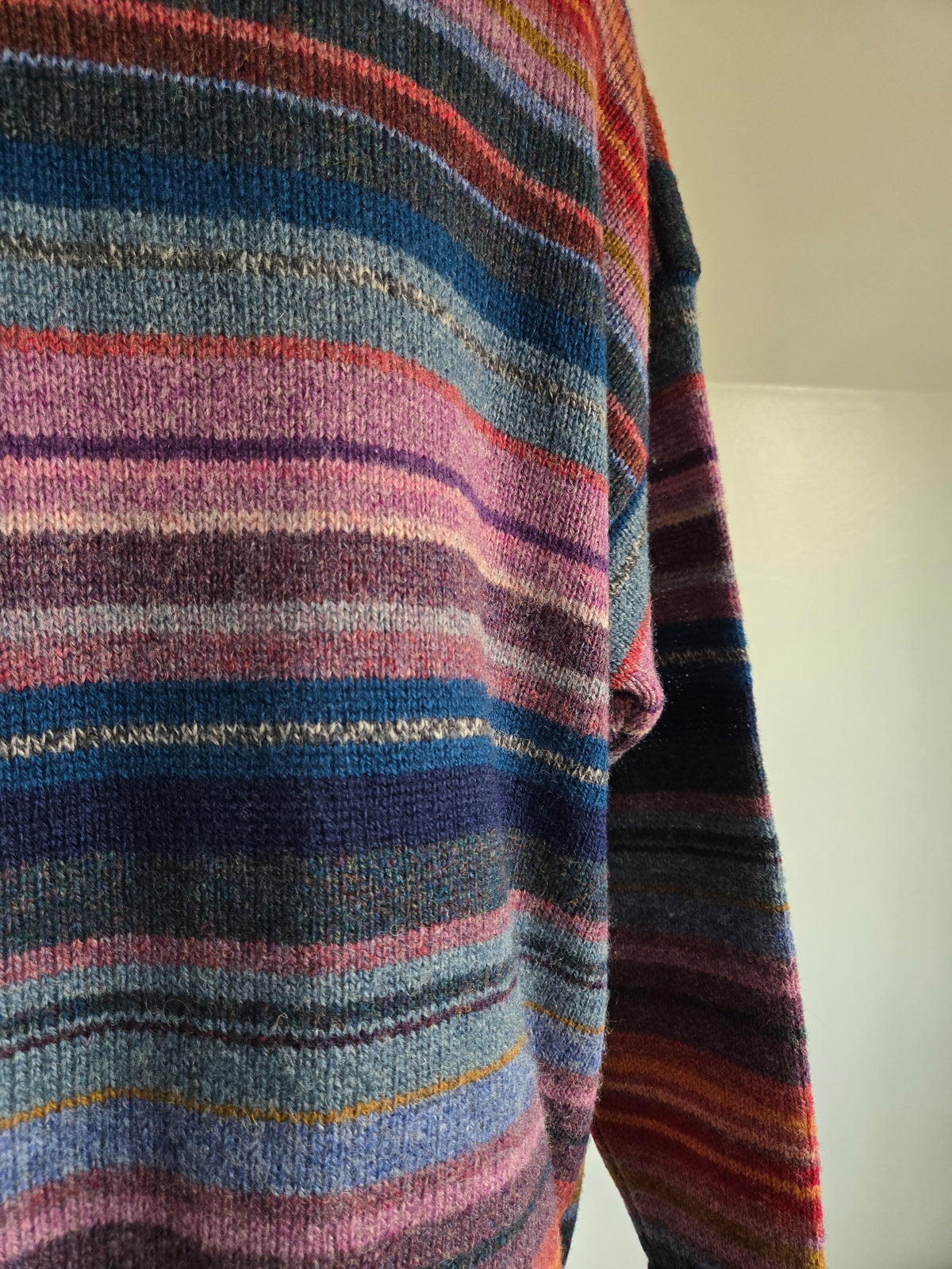 Vintage Eddie Bauer Colorful Patterned Wool Cardigan - L/XL