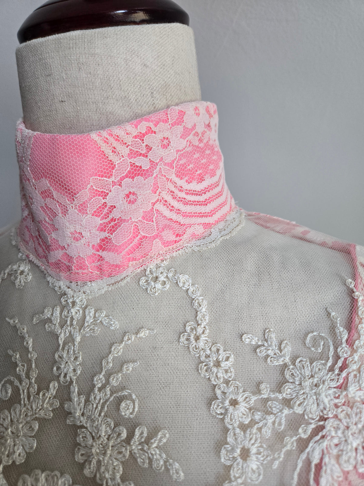 Vintage Pink Lace Victorian Style Dream of a Dress - Small