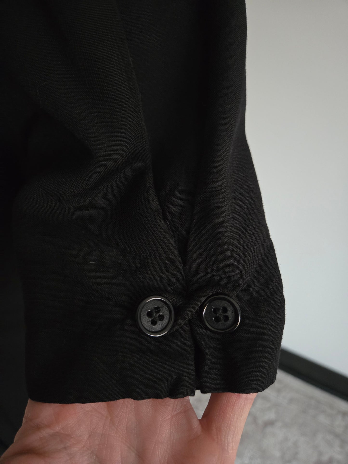 Vintage 80s Llyod Williams Black Rayon/Silk Dress - S/M