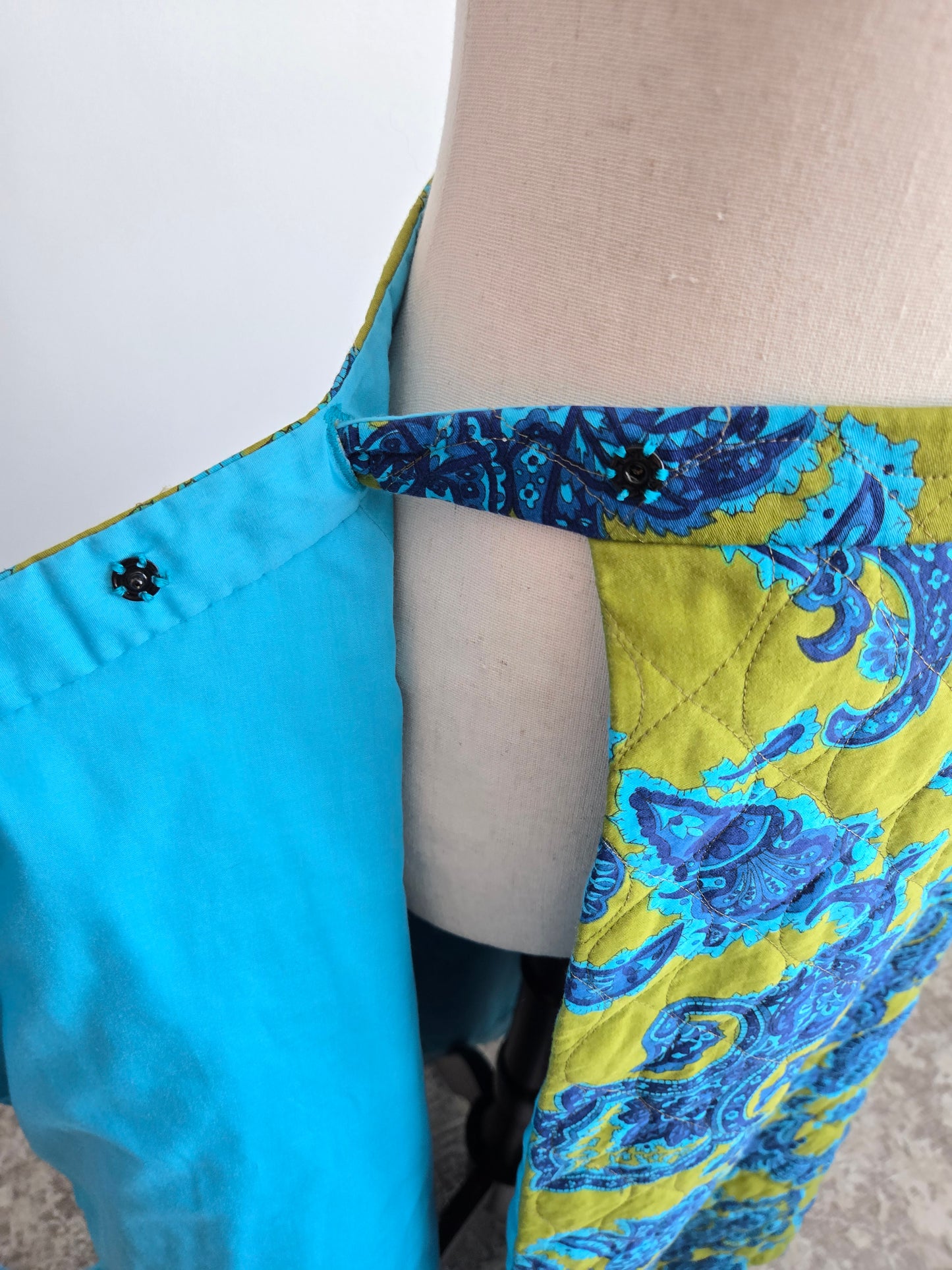 Vintage 1970s Quilted Wrap Skirt - W28"+