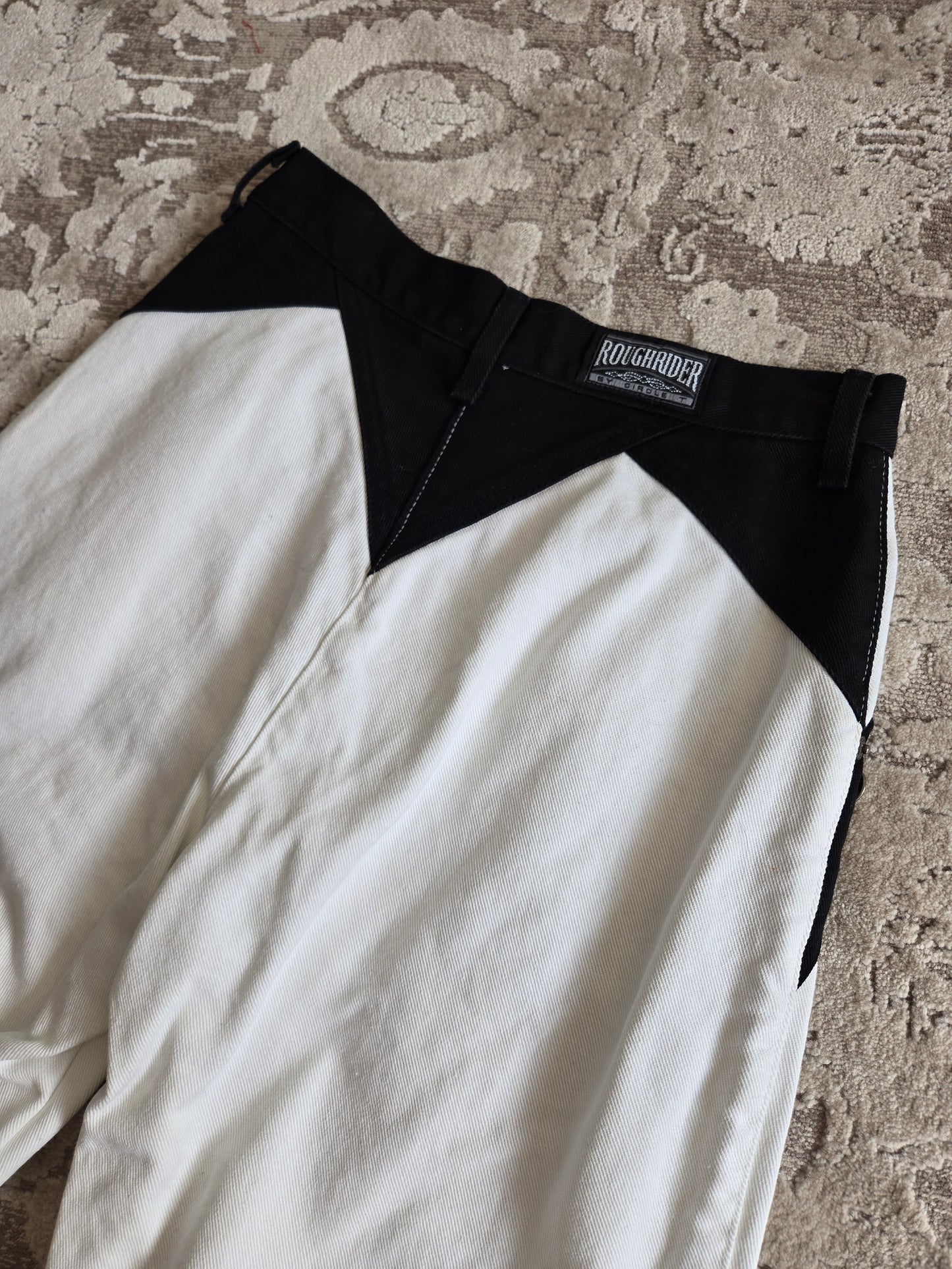 Roughrider by Circle T Vintage Black and White Jeans - W26-27"