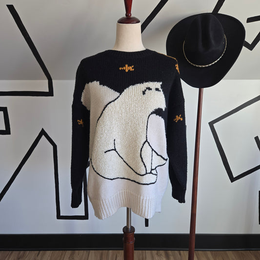 JJ. Fargo Vintage Polar Bear Sweater Made in Korea - XL