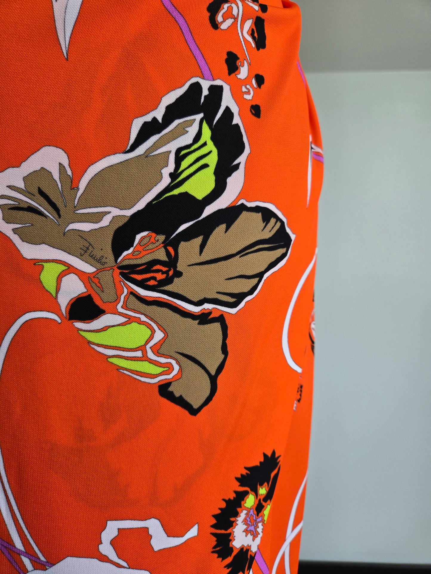 Vintage Emilio Pucci Made in Italy Fluilio Signed Print Skirt - Small